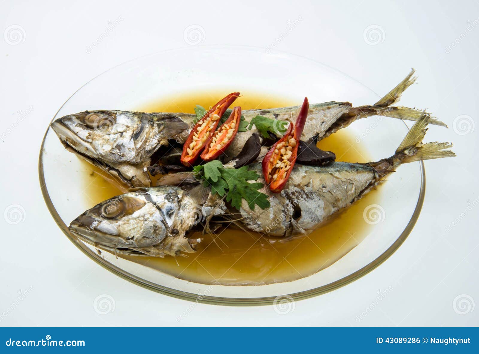 Stewed Mackerel Fish in Salty Soup Stock Photo Image of dish, chili