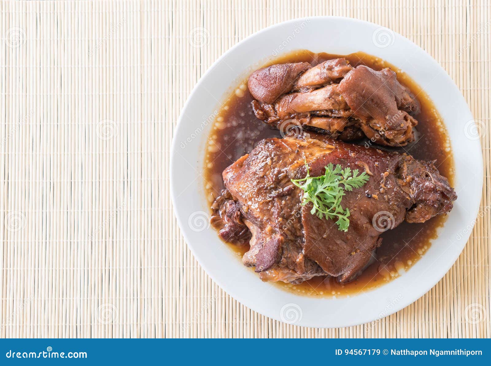 Stewed Pork Leg in Gravy Soup Stock Image Image of delicious, gravy 94567179
