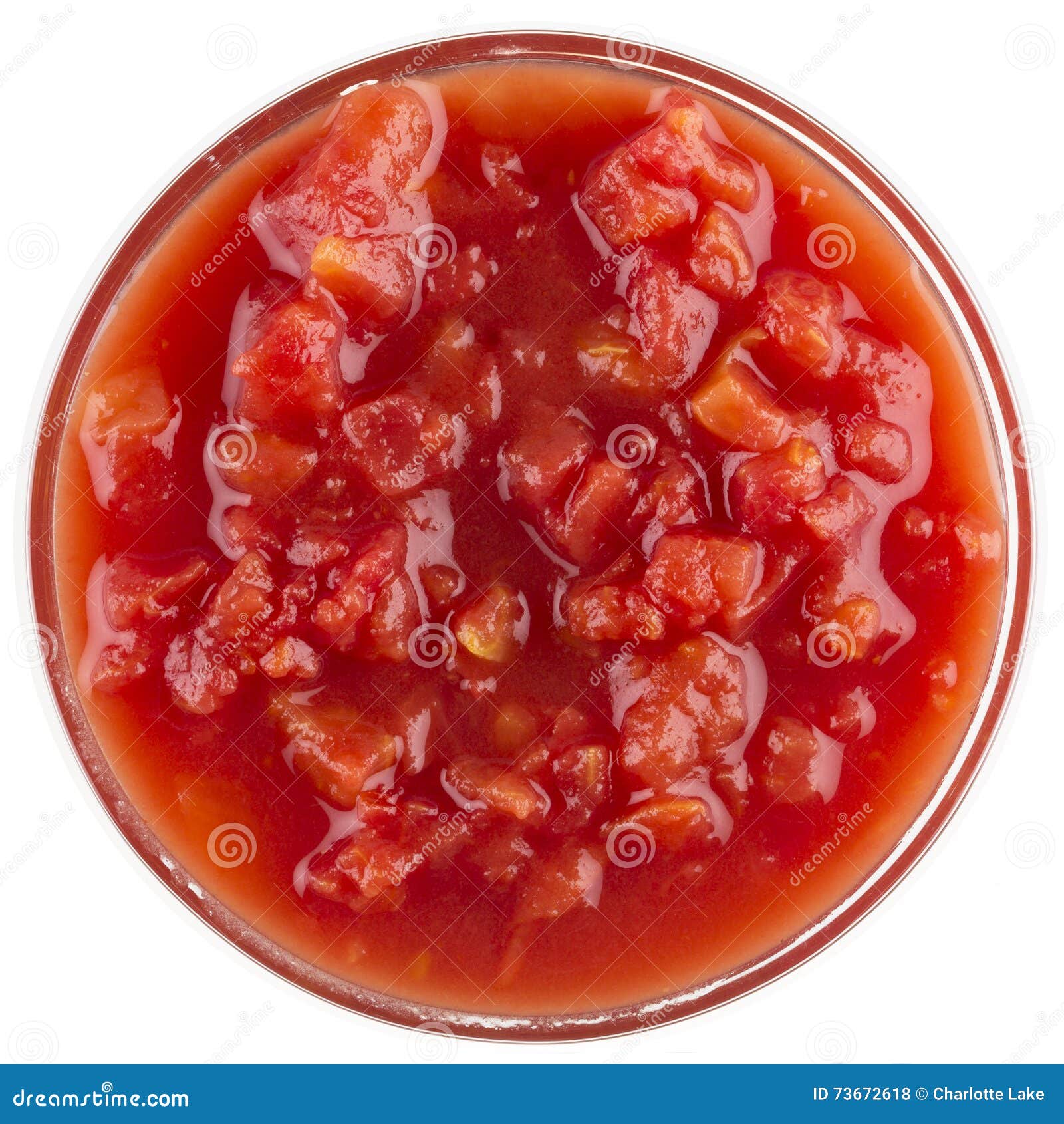 Stewed Tomatoes Isolated stock photo. Image of chopped 73672618