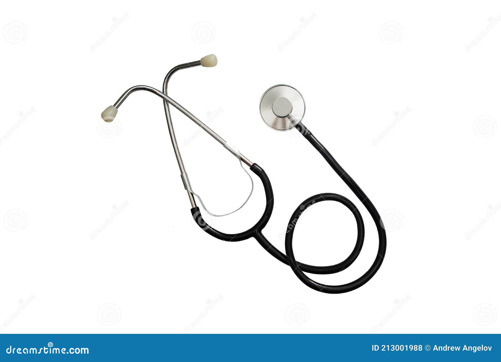 sthetoscope  over a white background. medical instrument for auscultation