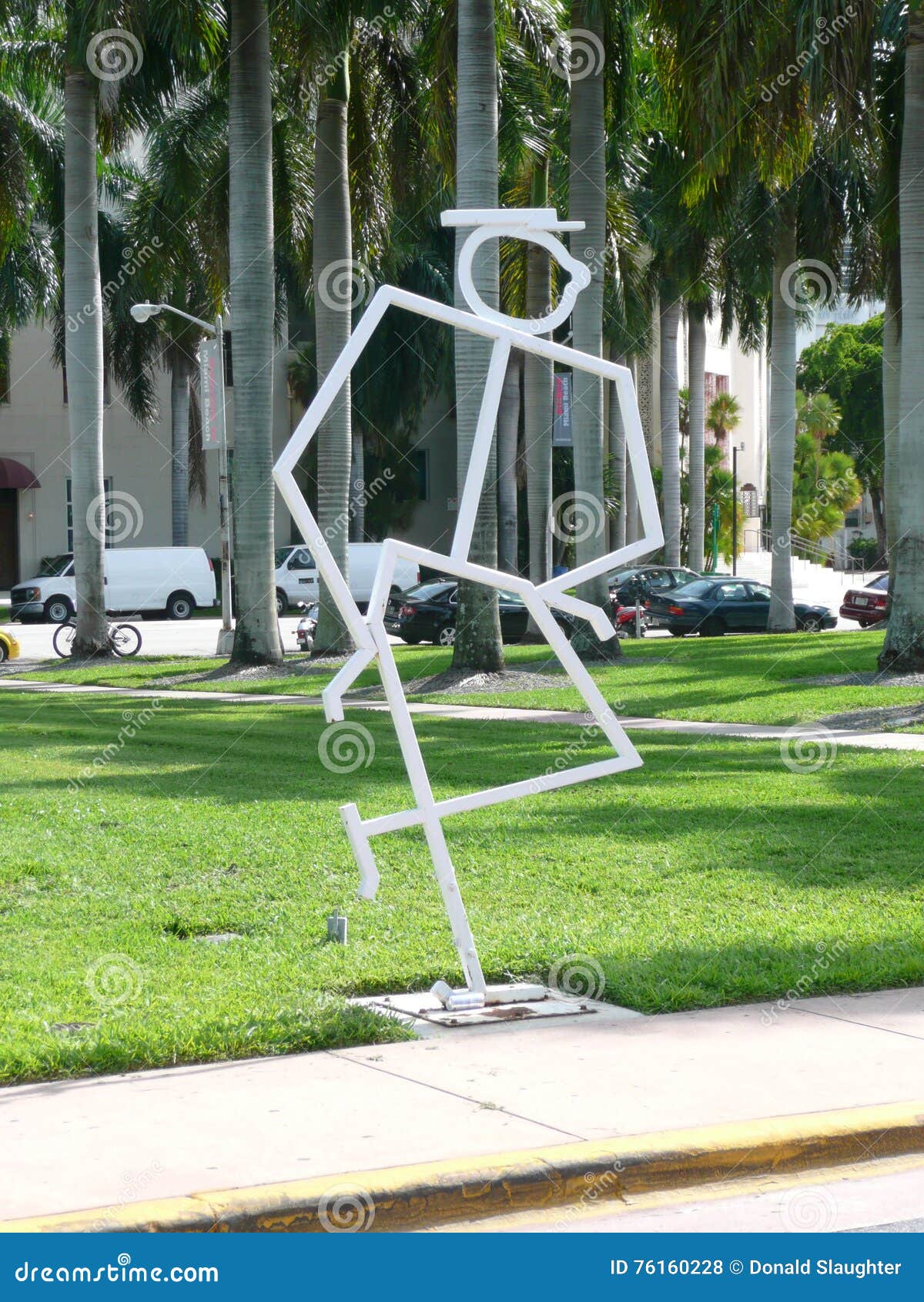 Stick Figure Statue of Jackie Gleason Editorial Stock Photo Image of