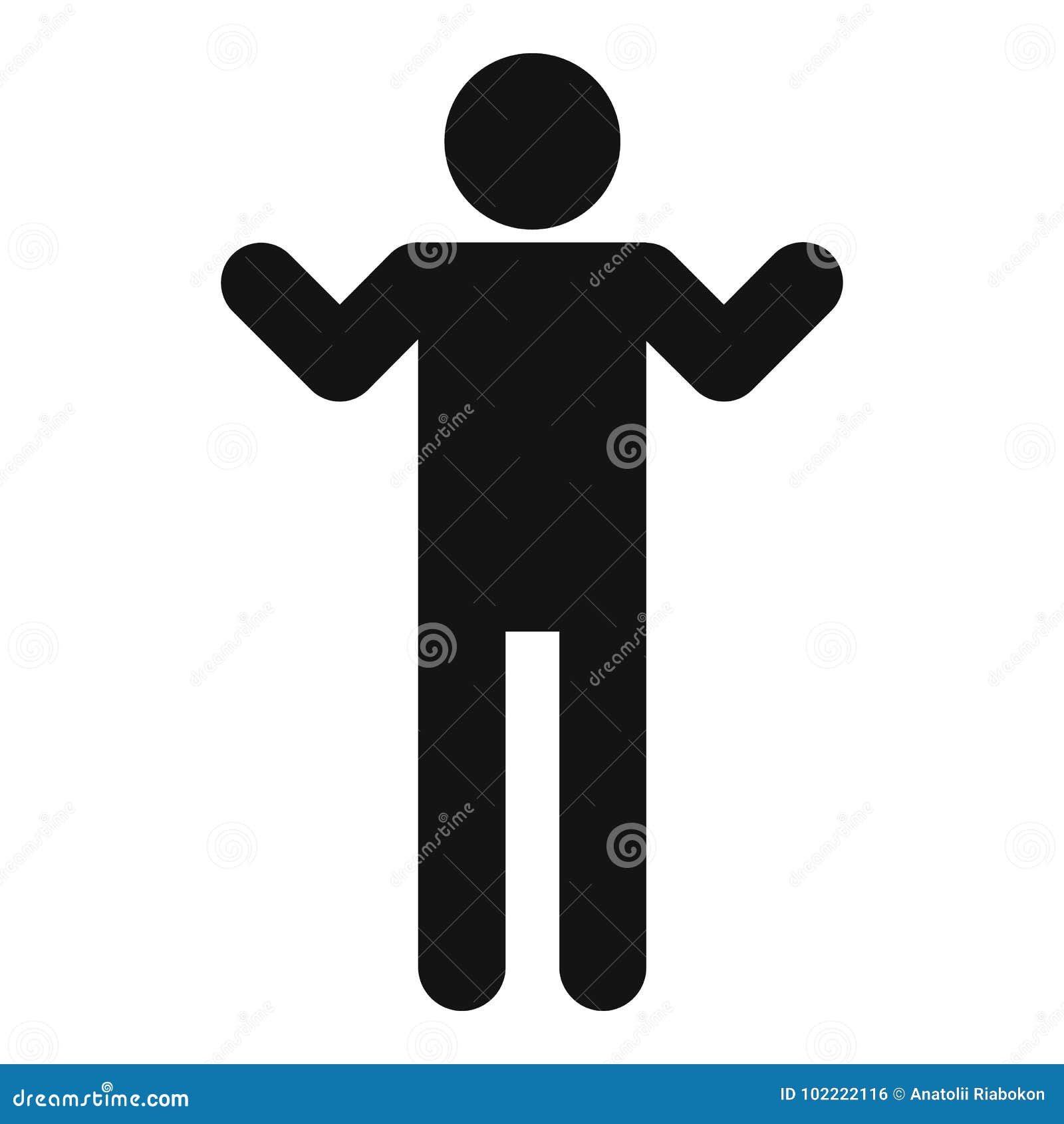 Stick figure stickman icon red Royalty Free Vector Image