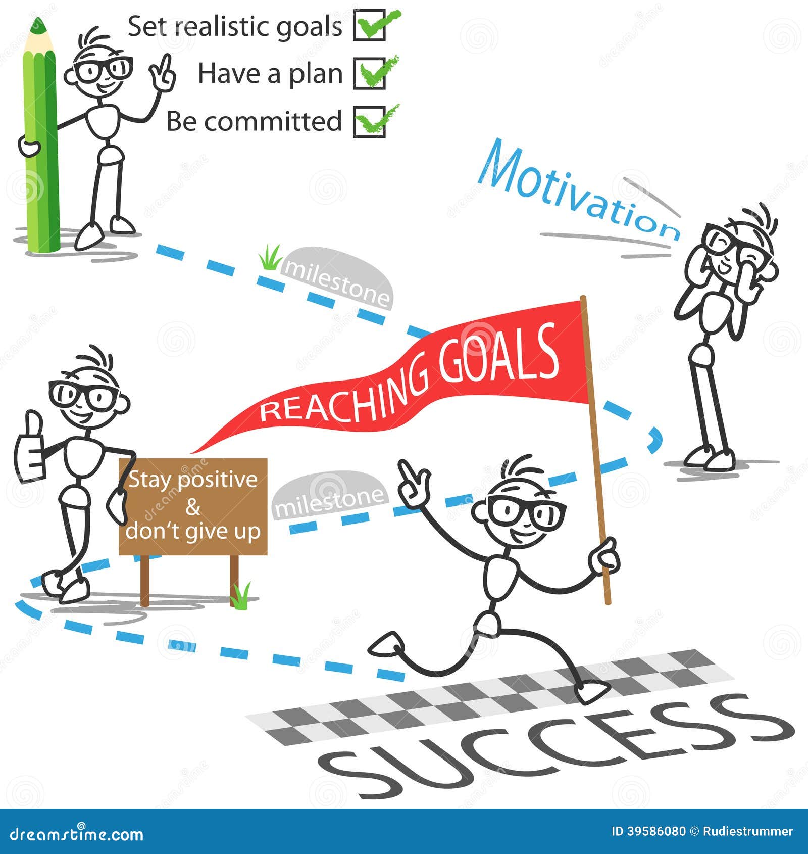 Reaching Goals Stock Illustrations – 3,177 Reaching Goals ...