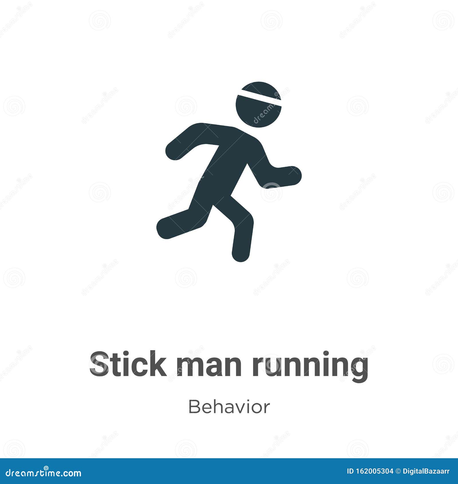 Running stick man Royalty Free Vector Image - VectorStock