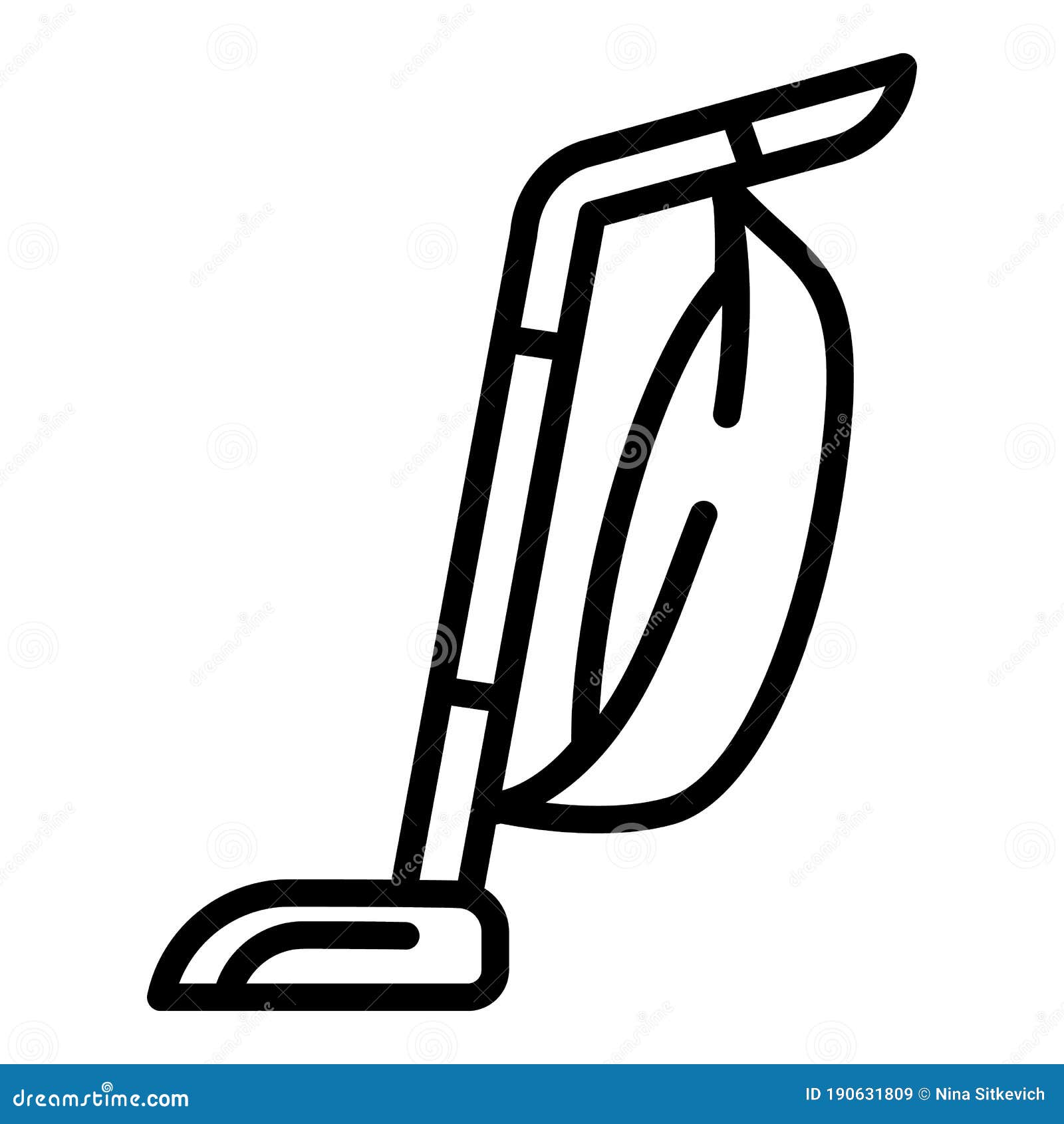 Stick Vacuum Cleaner Icon, Outline Style Stock Vector Illustration of