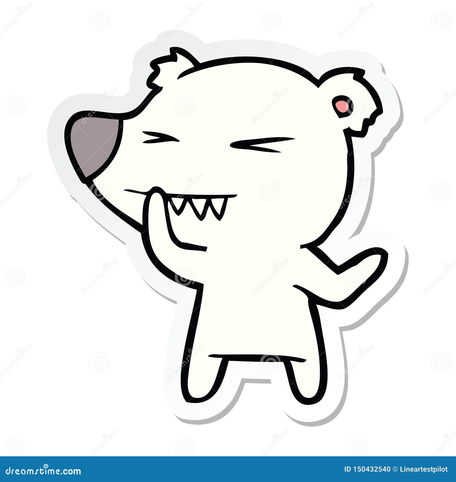 angry polar bear cartoon