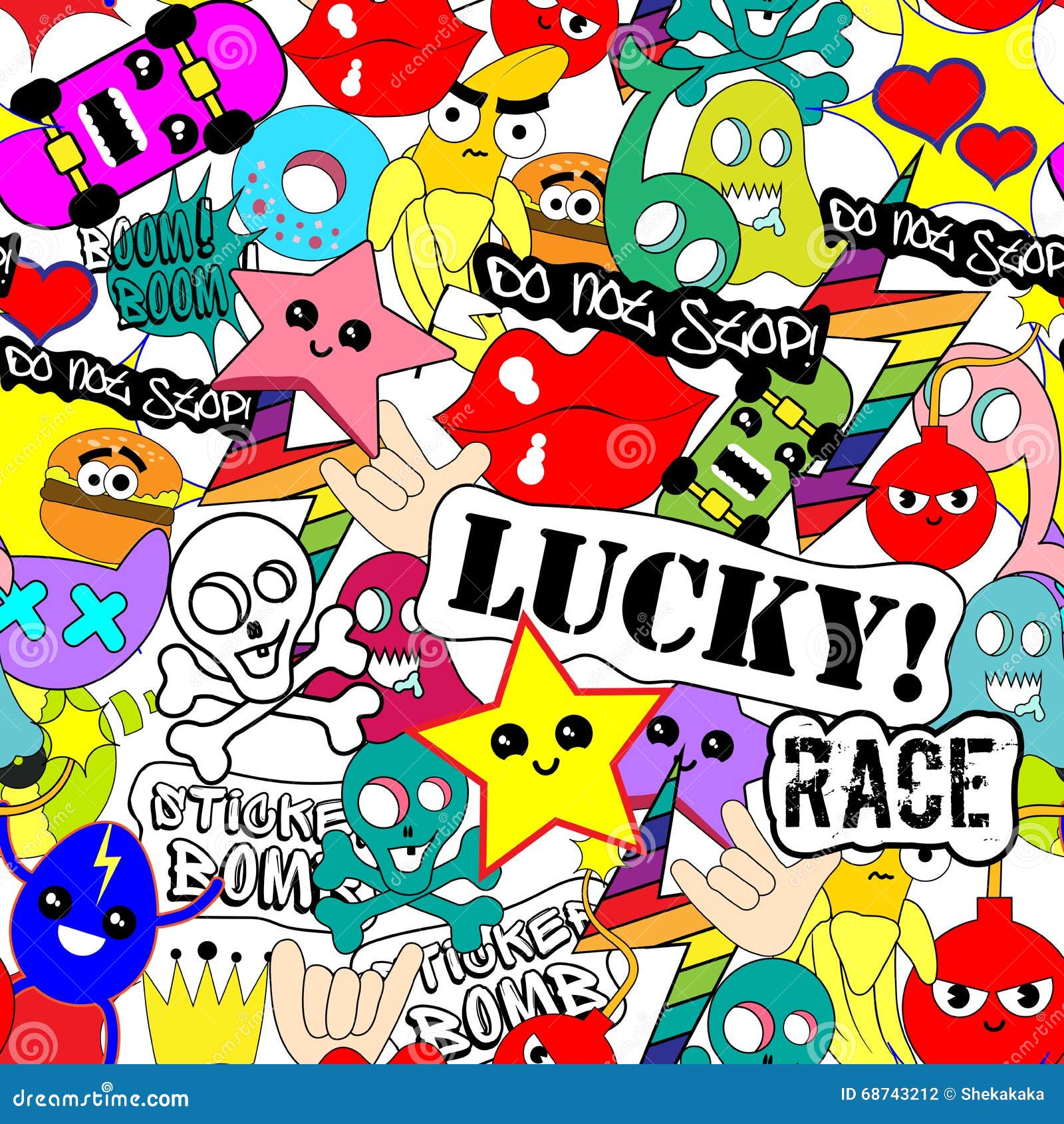 Sticker art stock illustration. Illustration of label 68743212