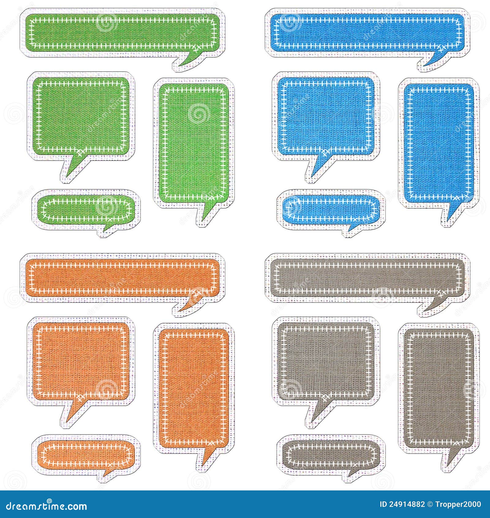 Sticker and Banner Icon Tag in Fabric Style . Stock Photo Image of