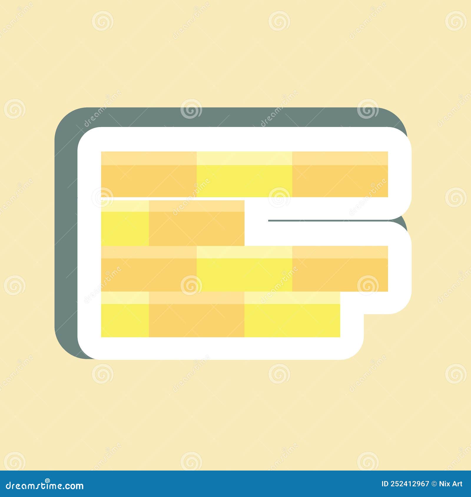 Sticker Brickwork Suitable for Building Symbol Simple Design Editable Sticker Brickwork Suitable for Building Symbol Simple Design Editable