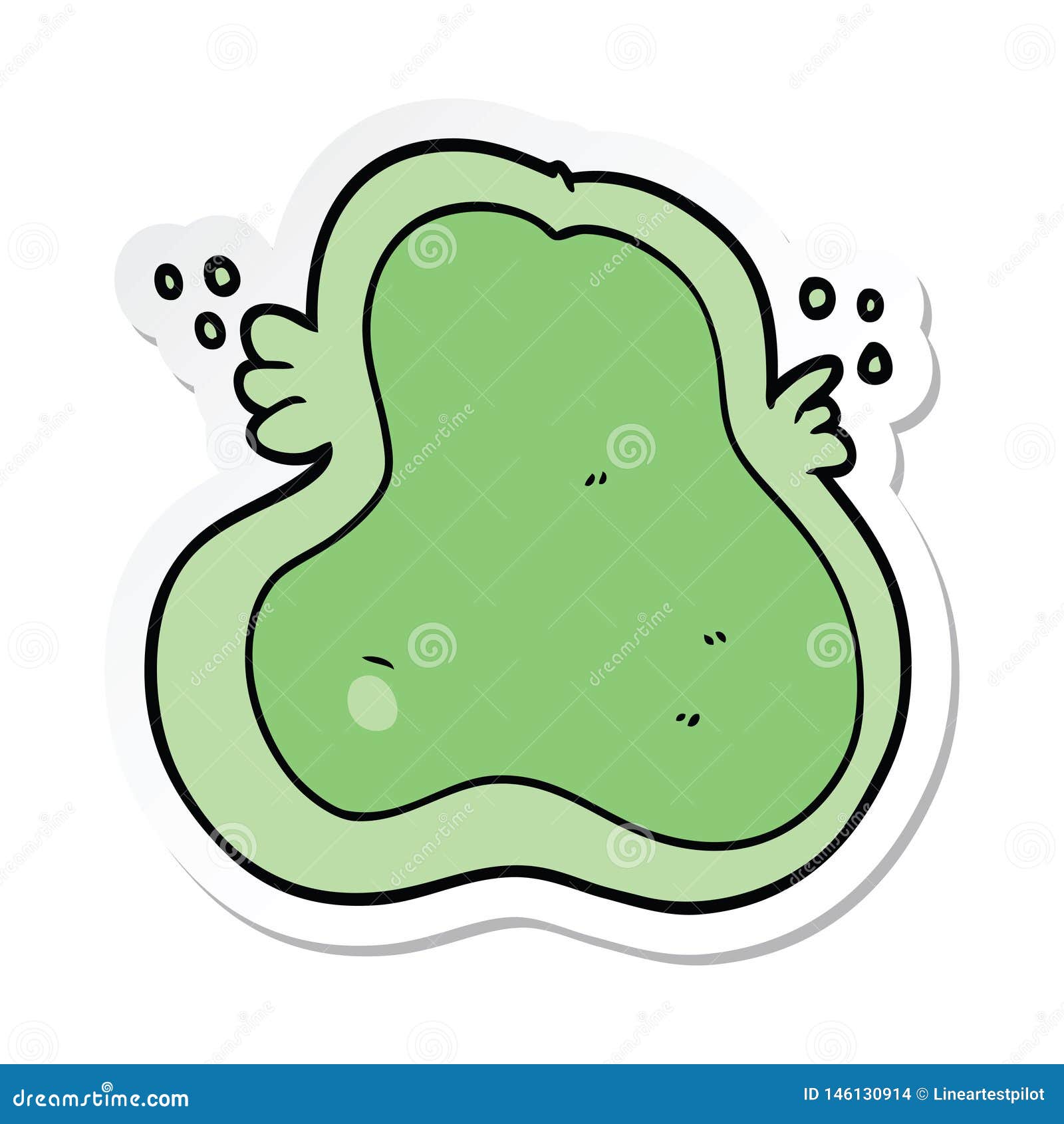 Sticker of a Cartoon Amoeba Stock Vector - Illustration of cartoon