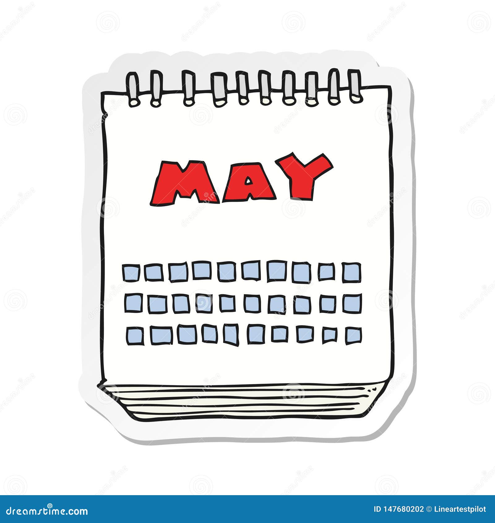 Blank Calendar Cartoon