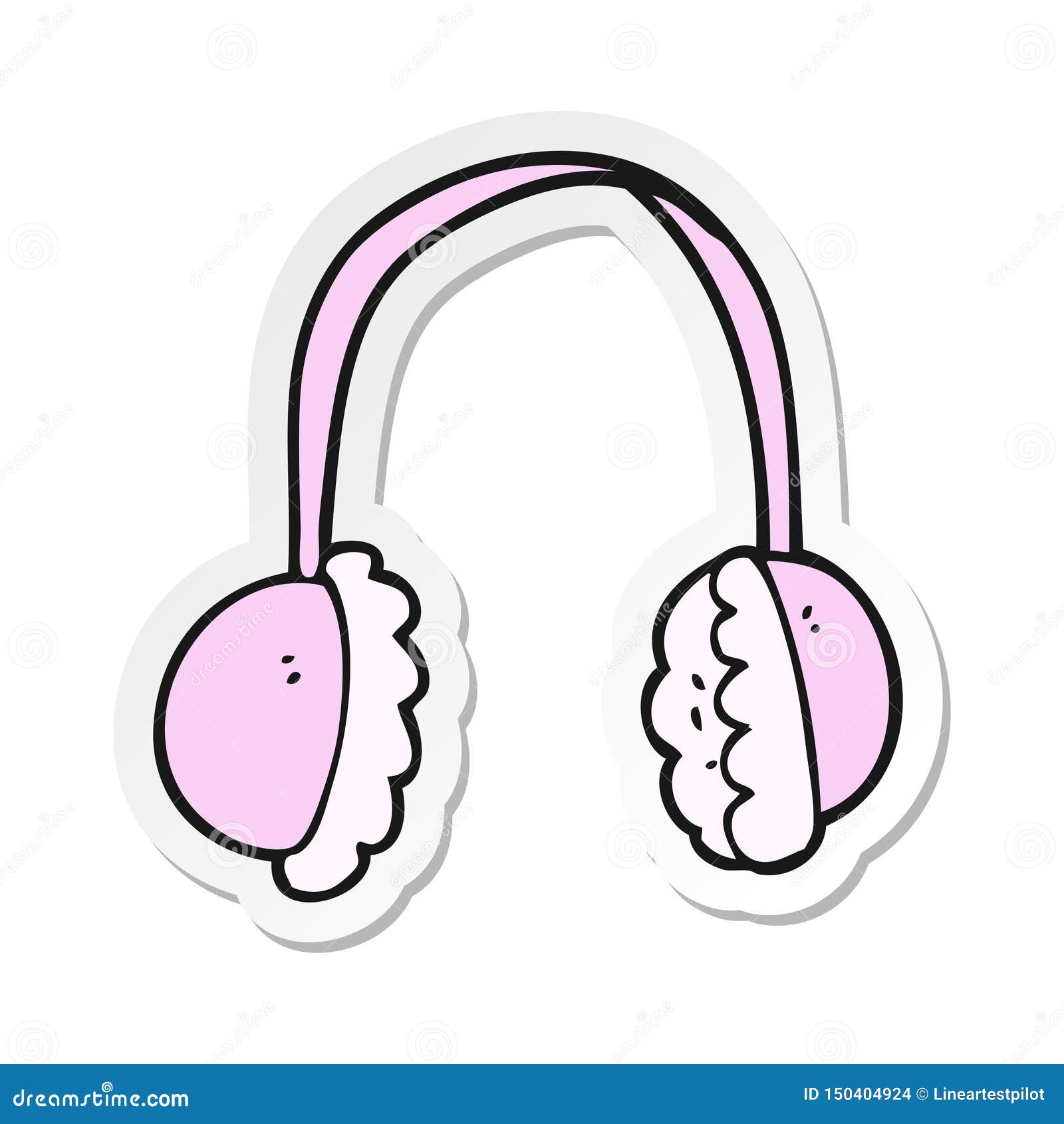 Sticker of a Cartoon Ear Muffs Stock Vector Illustration of cute