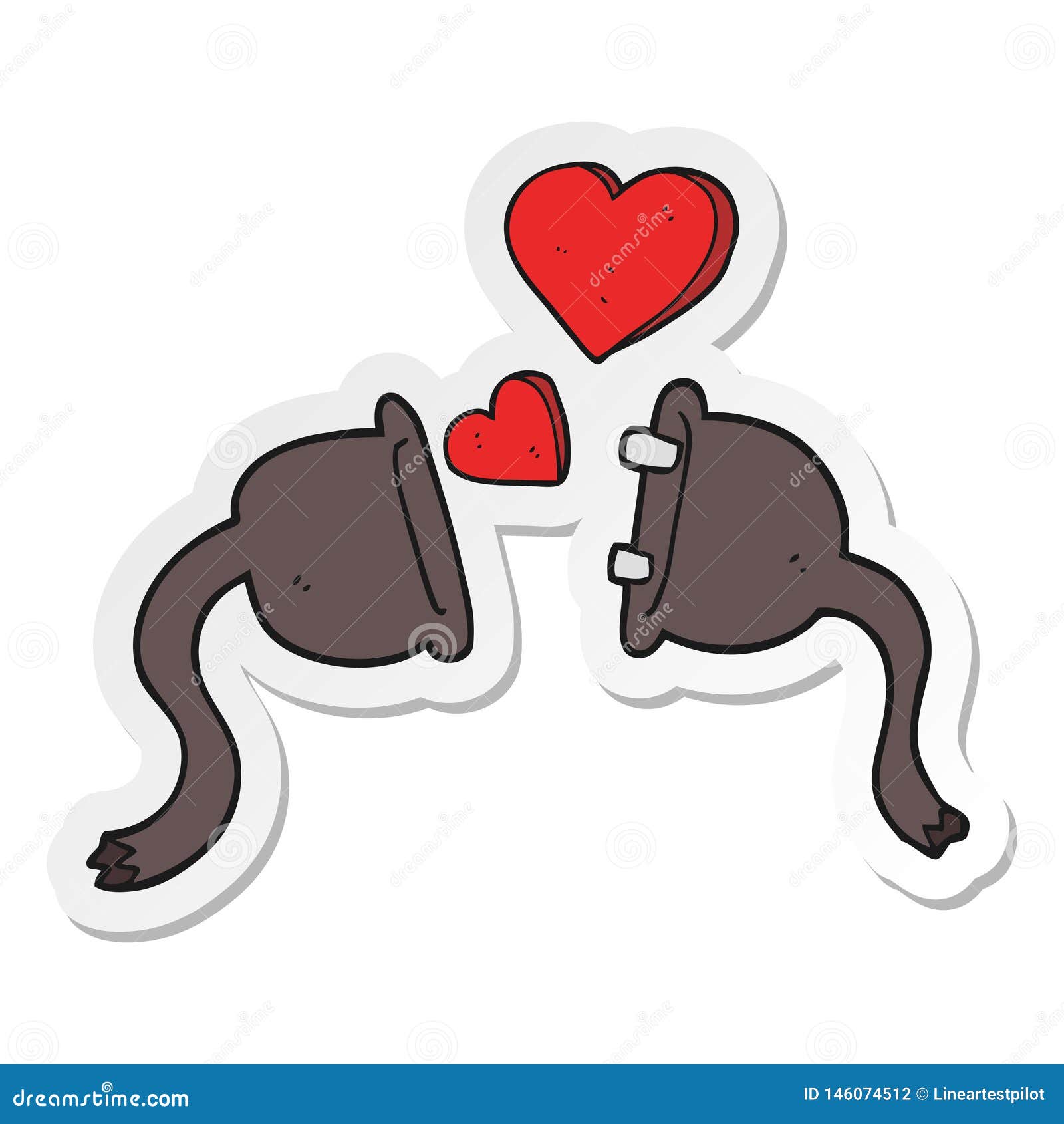 Sticker of a Cartoon Electrical Plugs Stock Vector Illustration of