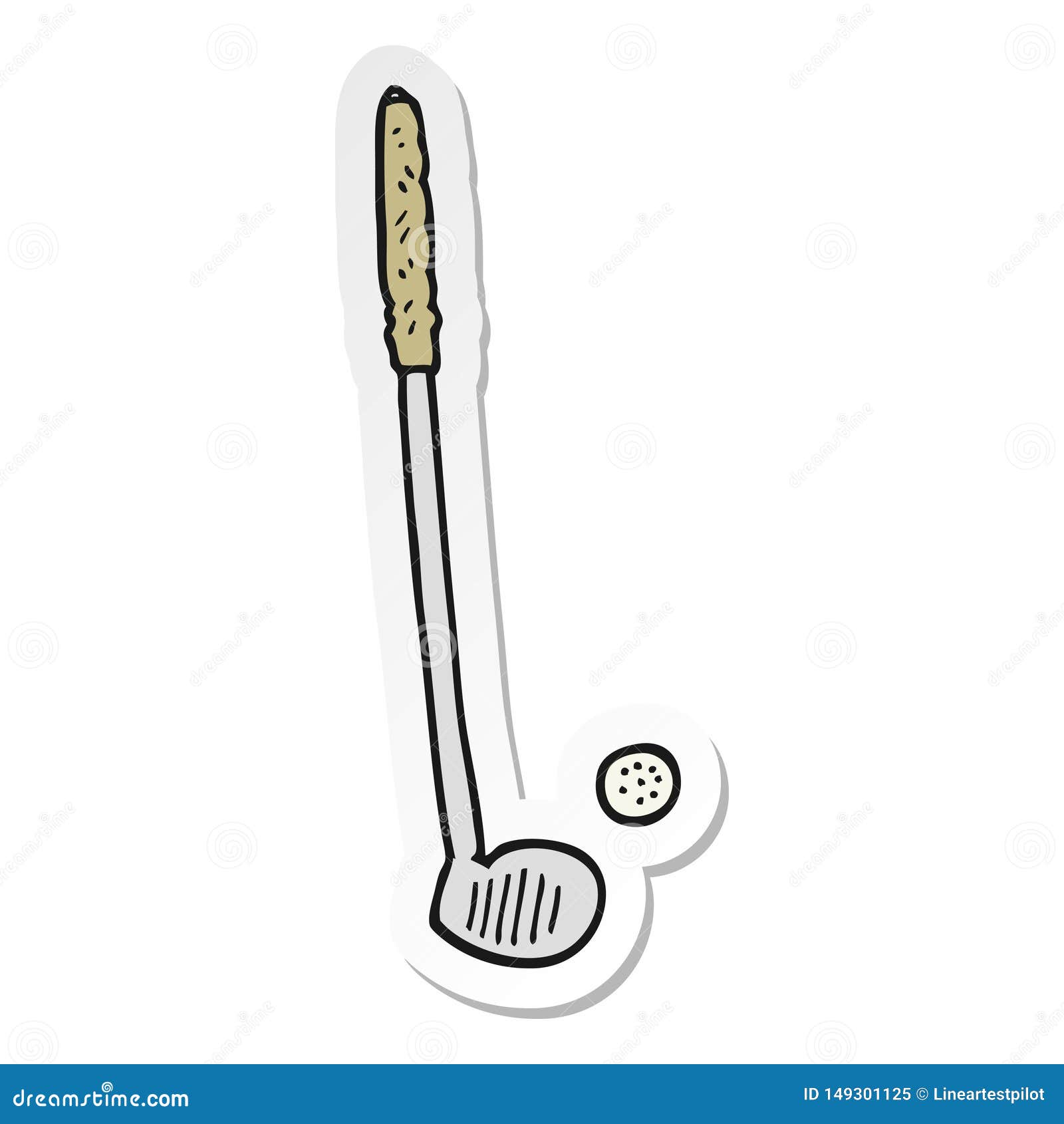 Sticker of a Cartoon Golf Club Stock Vector - Illustration of clipart,  clip: 149301125