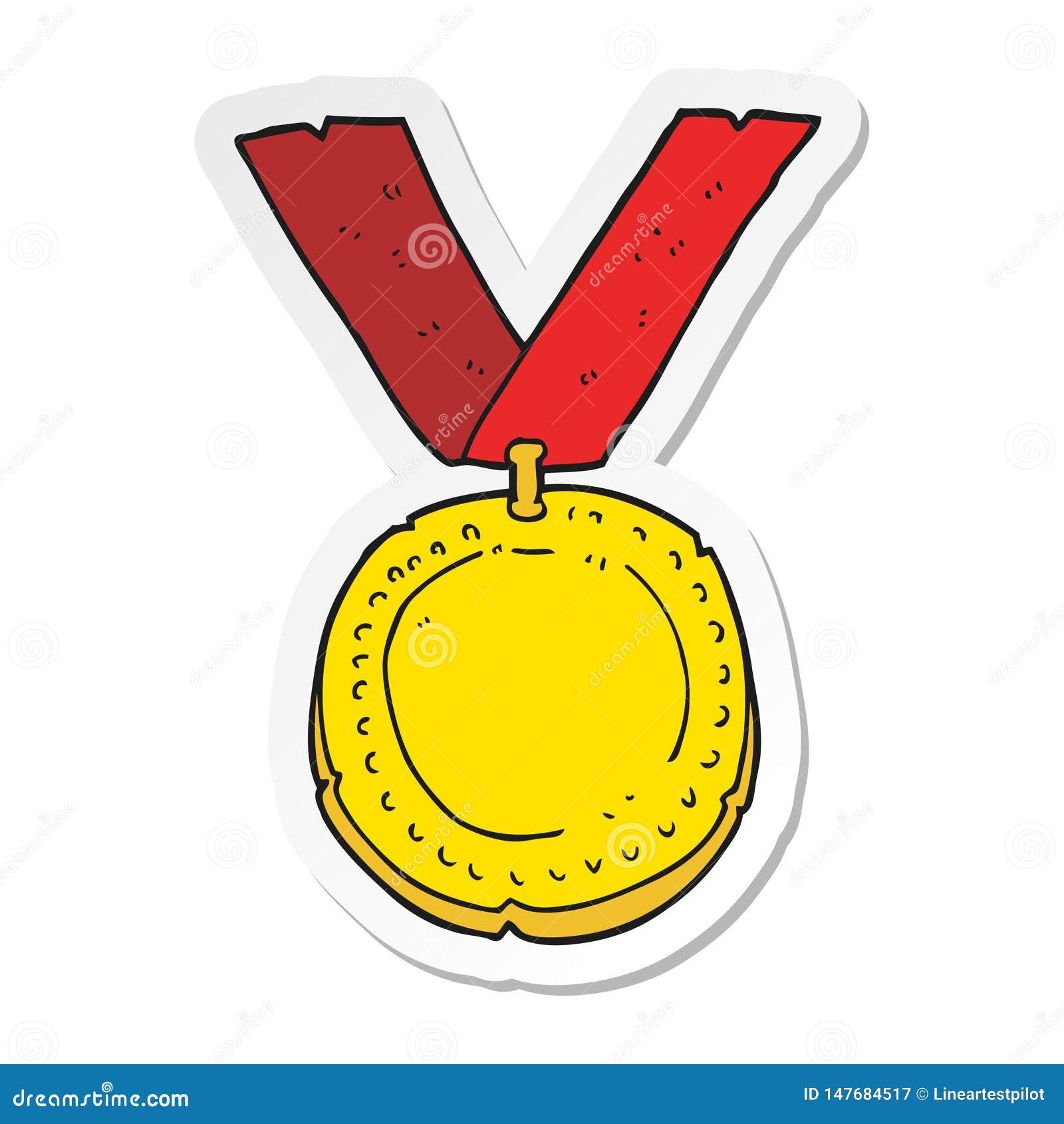Cartoon Medal Award Winner Sport RoyaltyFree Illustration