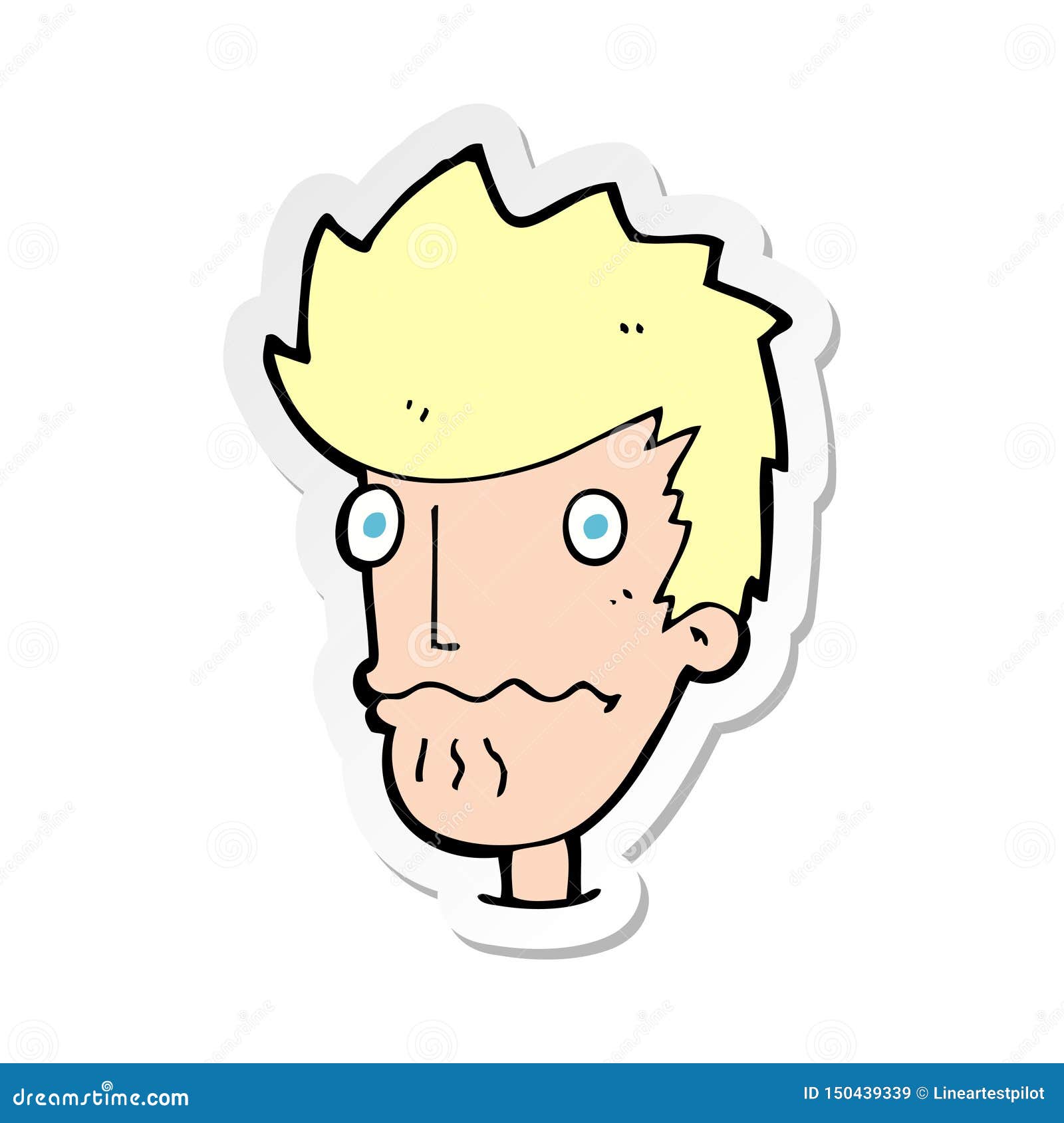 nervous man clipart cartoon