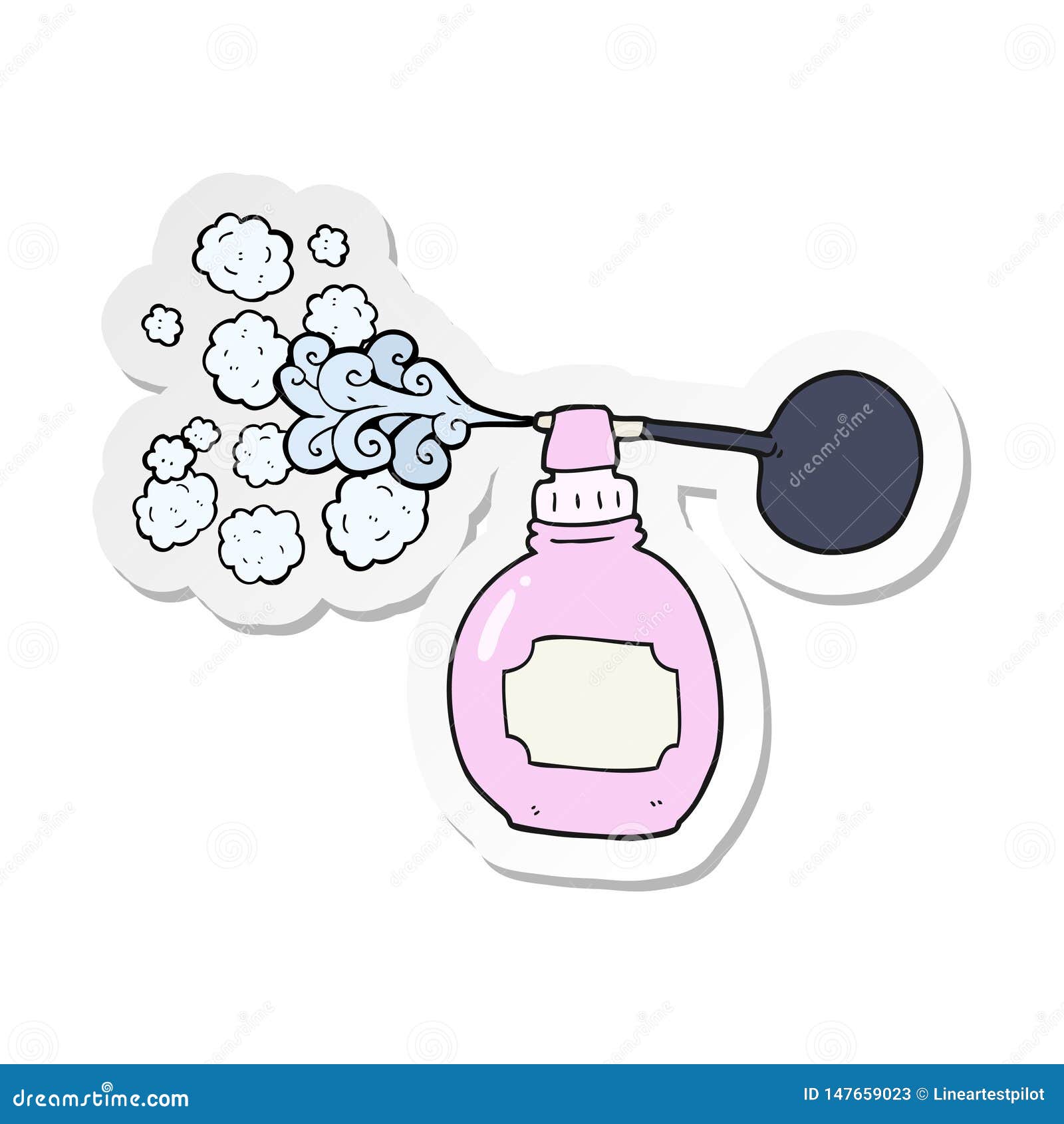 Sticker of a Cartoon Perfume Bottle Stock Vector - Illustration of ...