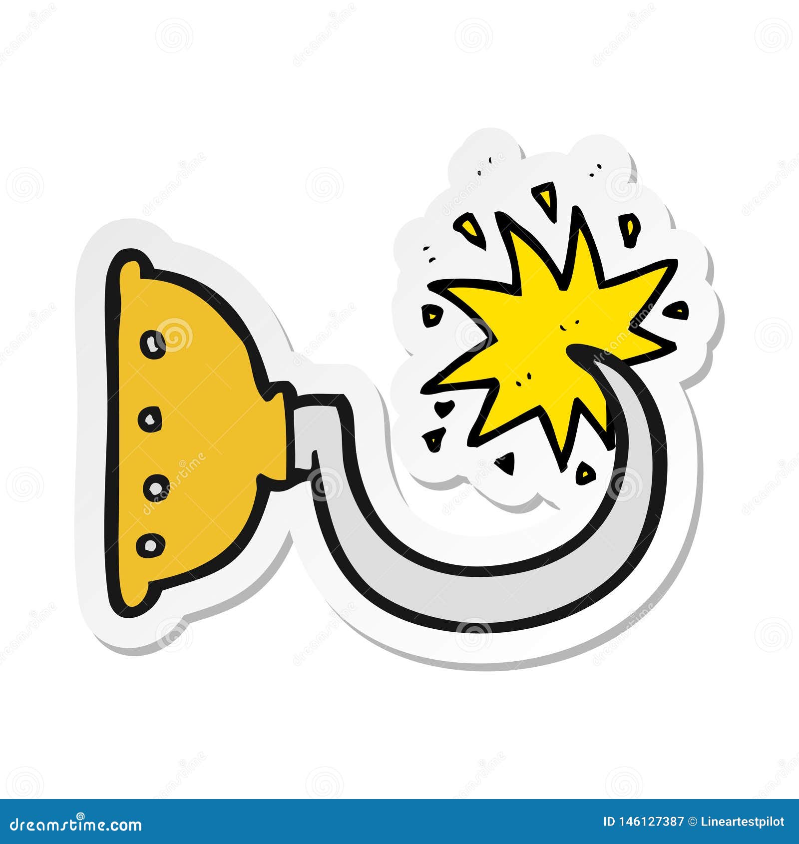 Sticker Of A Cartoon Pirate Hook Stock Vector - Illustration of symbol