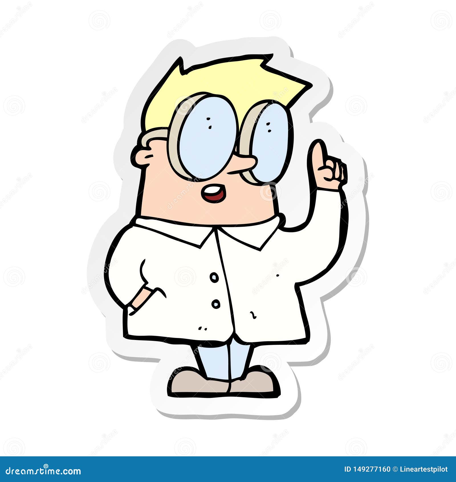 Sticker of a Cartoon Scientist Stock Vector - Illustration of retro, symbol: 149277160 Sticker of a Cartoon Scientist Stock Vector - Illustration of retro, symbol: 149277160