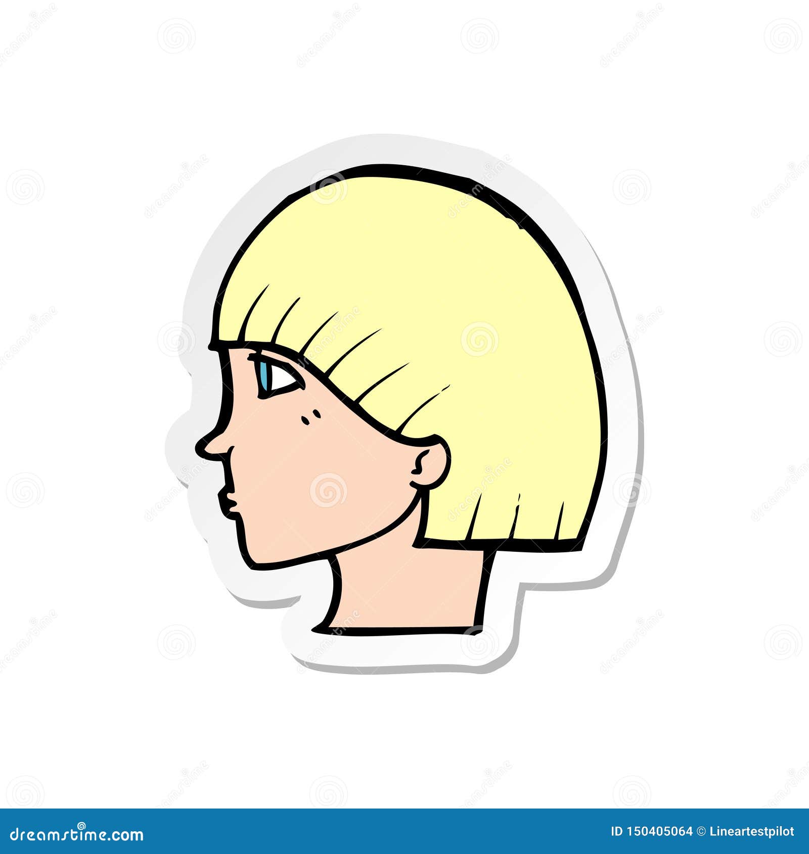 Sticker of a Cartoon Side Profile Face Stock Vector - Illustration of hand, profile: 150405064 Sticker of a Cartoon Side Profile Face Stock Vector - Illustration of hand, profile: 150405064