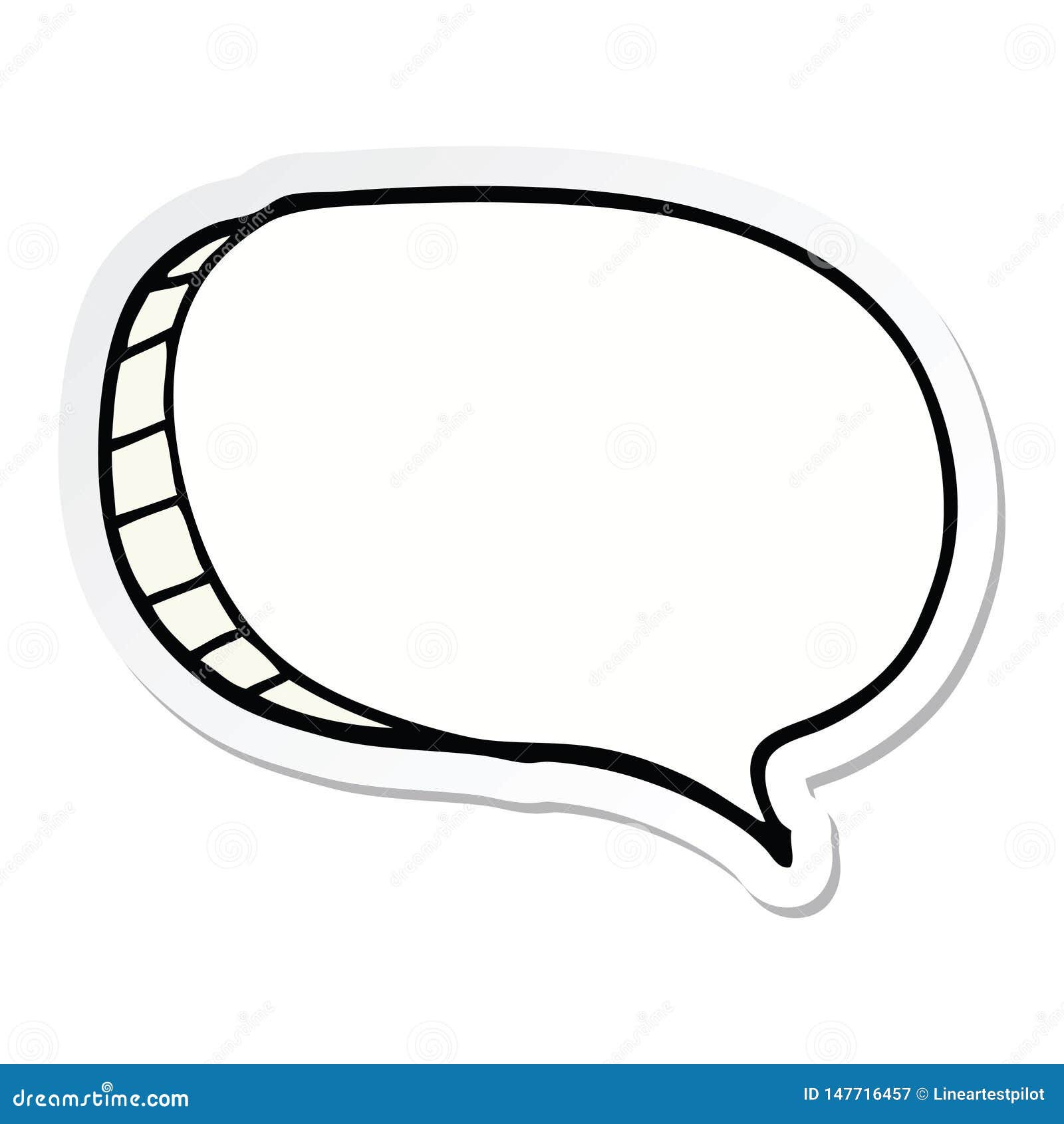Sticker of a Cartoon Speech Bubble Stock Vector Illustration of cute