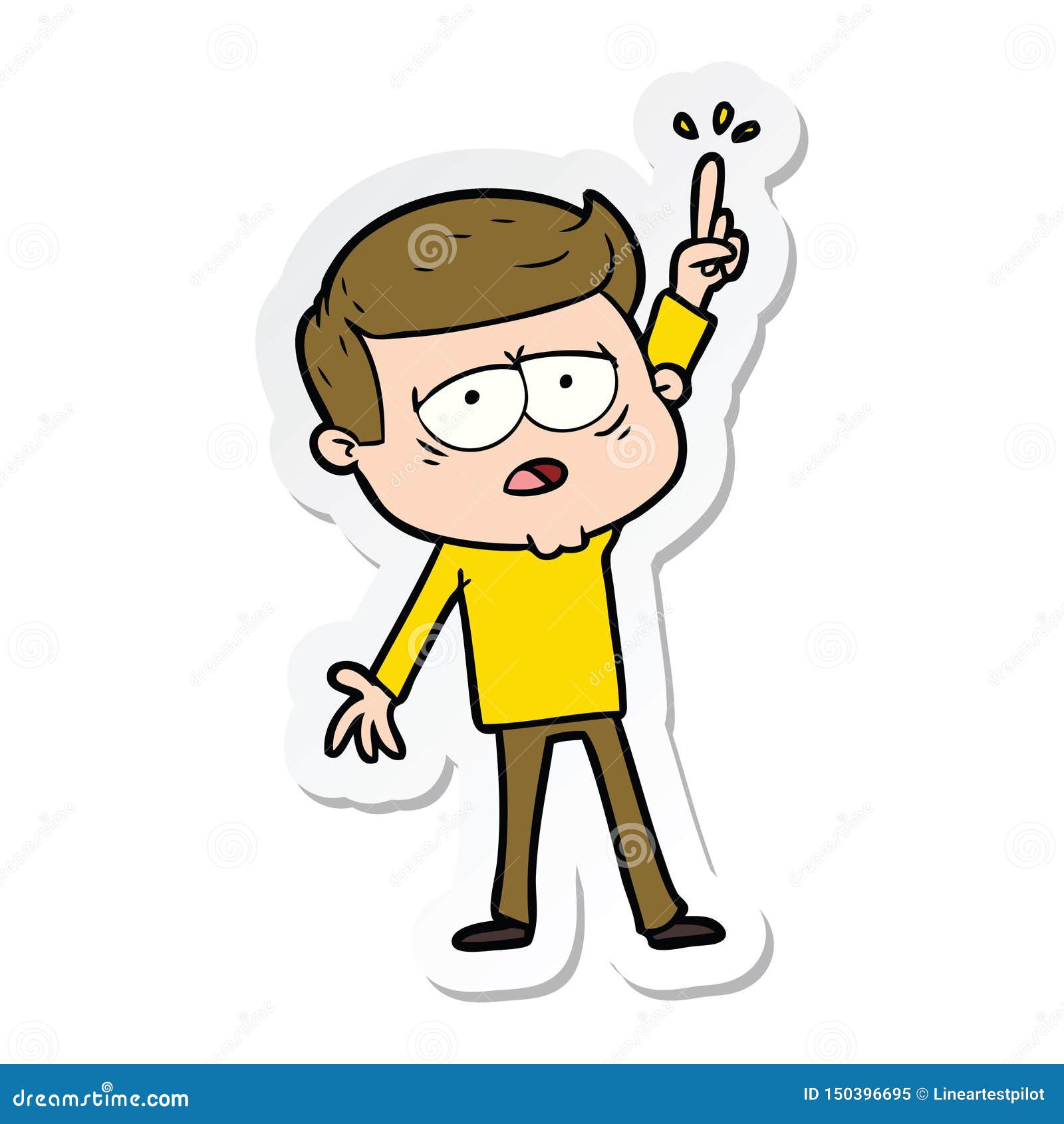 Sticker of a Cartoon Tired Man Pointing Stock Vector - Illustration of funny, decal: 150396695 Sticker of a Cartoon Tired Man Pointing Stock Vector - Illustration of funny, decal: 150396695