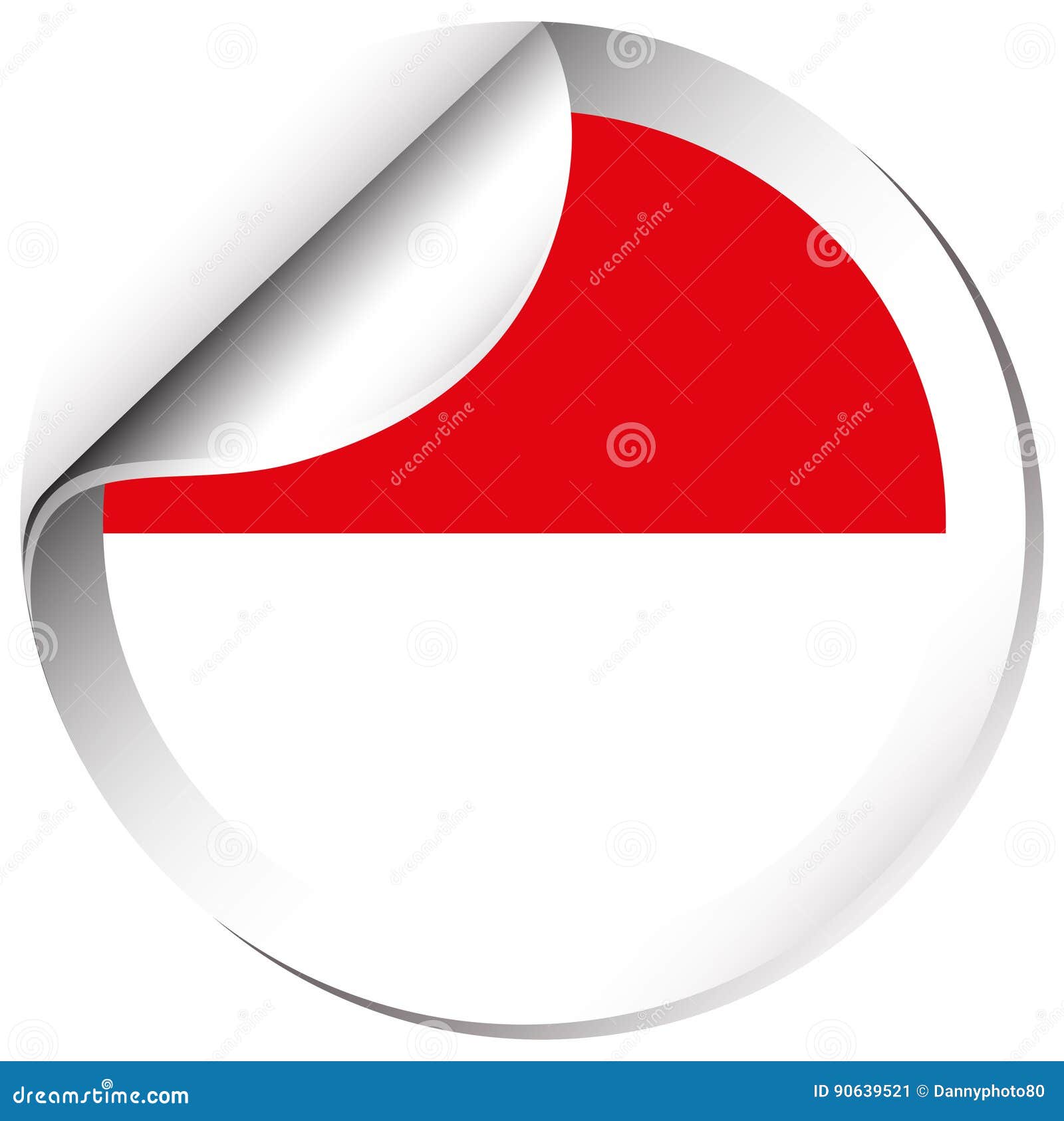 Sticker Design For Indonesia Flag Stock Vector ...