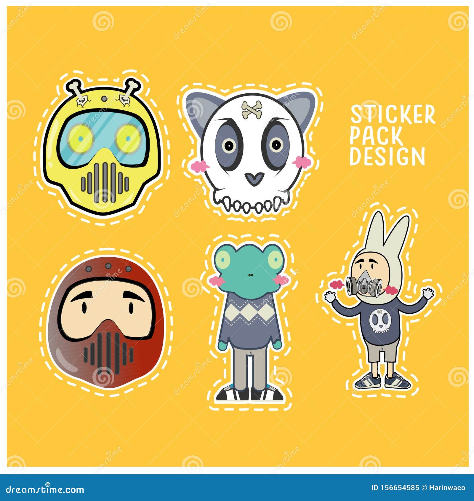 Download Sticker Pack Characters Vector Stock Illustration ...