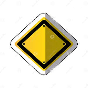 Sticker Yellow Diamond Traffic Sign Stock Illustration Illustration Sticker Yellow Diamond Traffic Sign Stock Illustration Illustration
