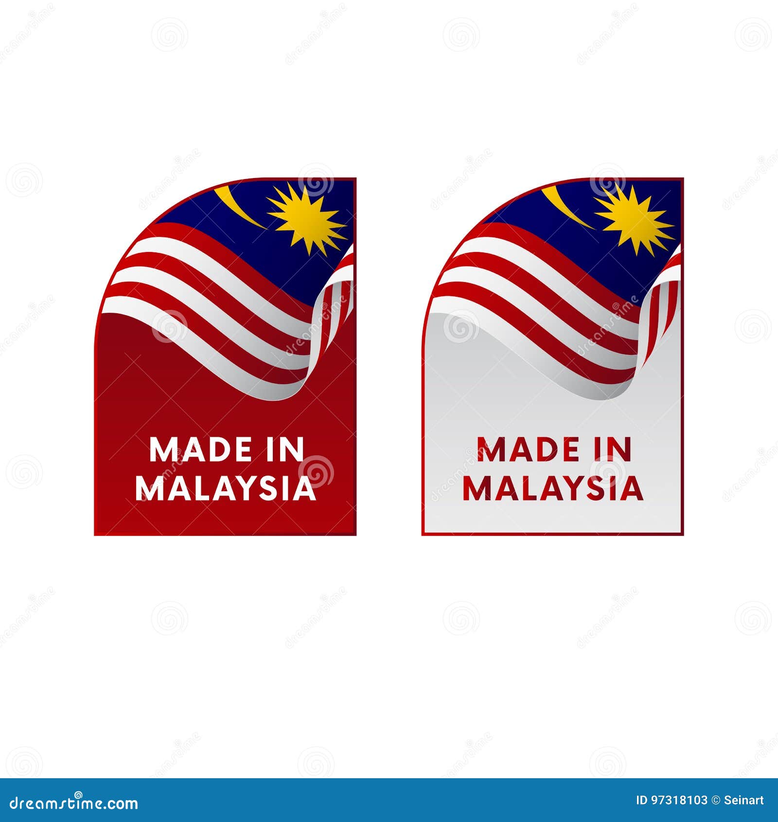 Stickers Made In Malaysia Vector Stock Illustration Illustration Of Product White 97318103