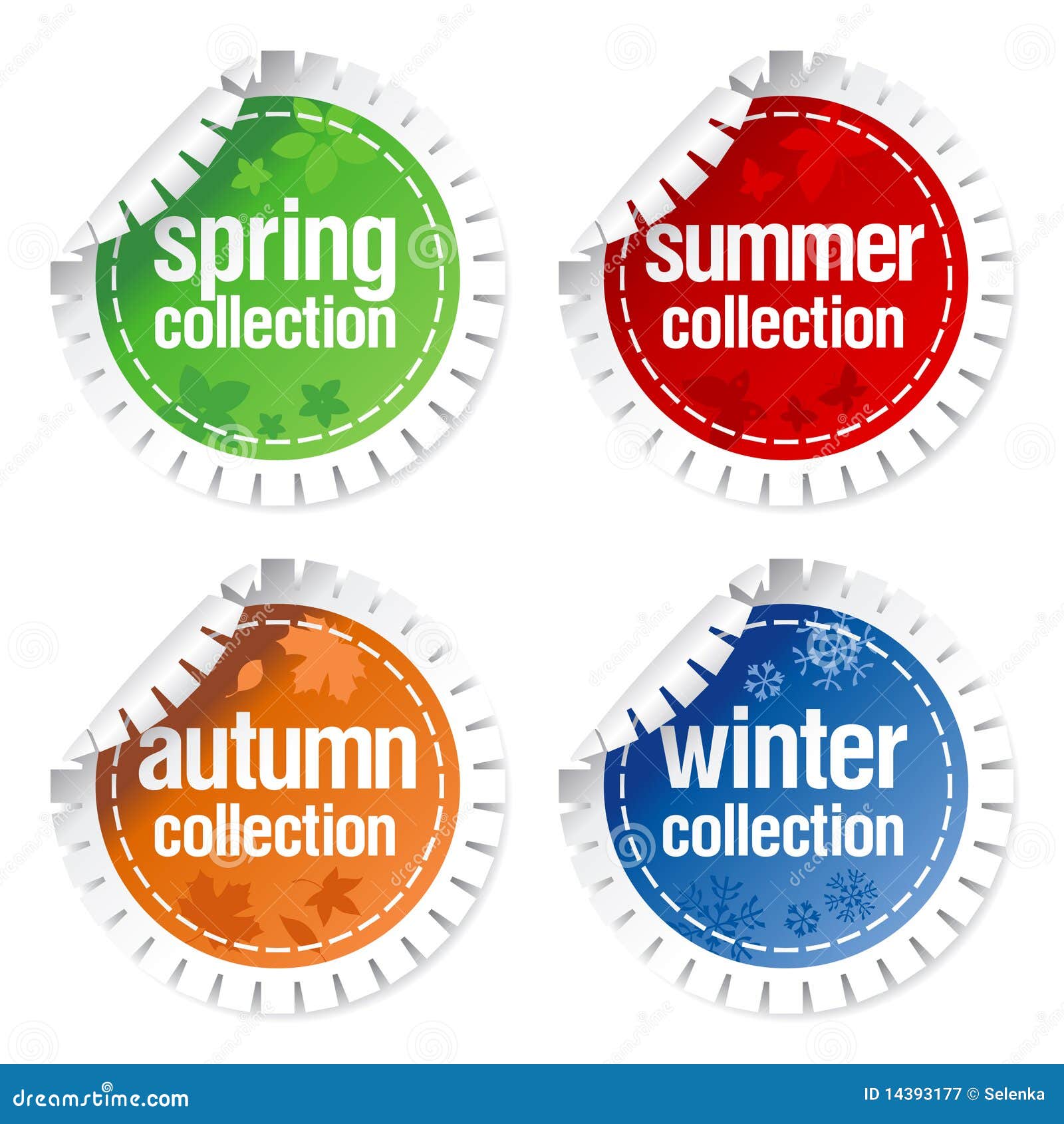 stickers for seasonal collection