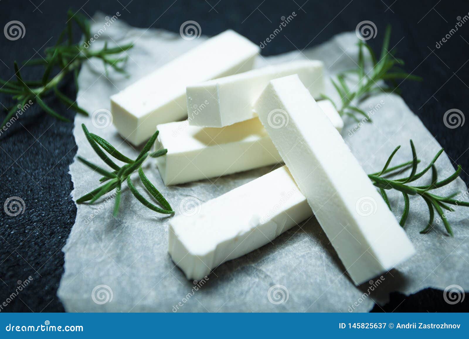 Sticks Feta Cheese, Rosemary Selective Focus Stock Image Image of meal, greek 145825637
