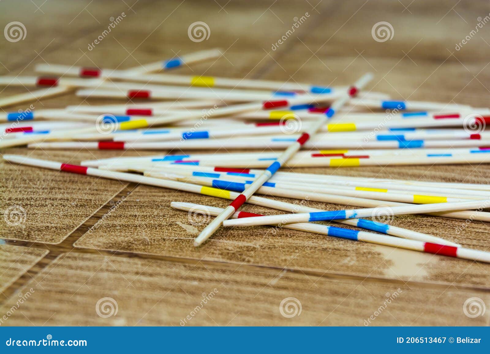 Sticks of a Mikado Game on a Table Stock Image Image of object, table