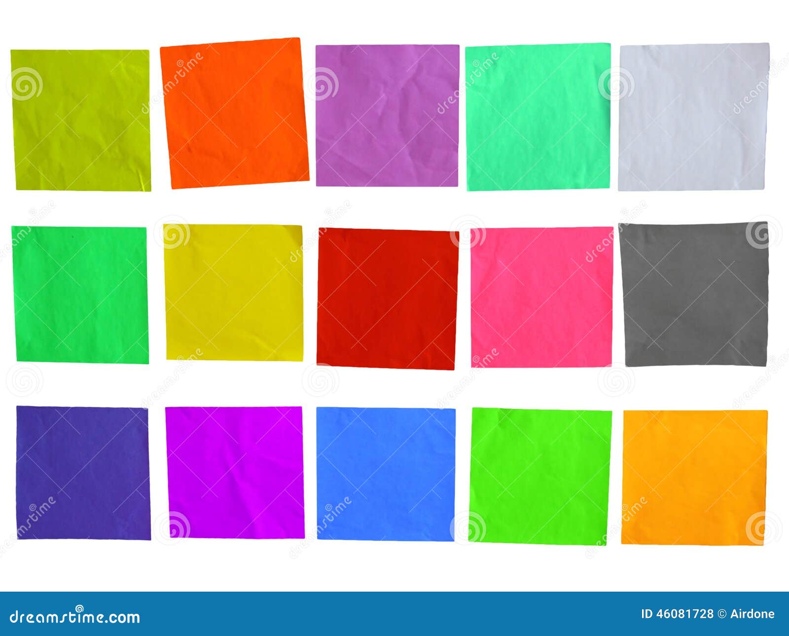 Sticky Colored Paper Template Stock Photo Image of collection, blank