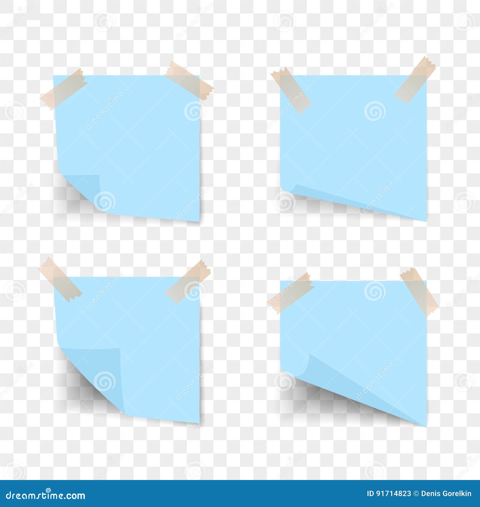 Sticky notes on white Royalty Free Vector Image