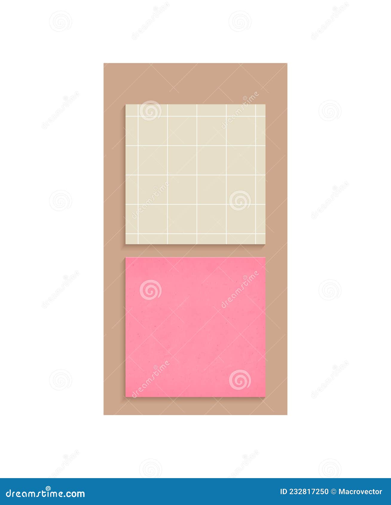 Sticky Notes Mockup Composition Stock Vector Illustration of