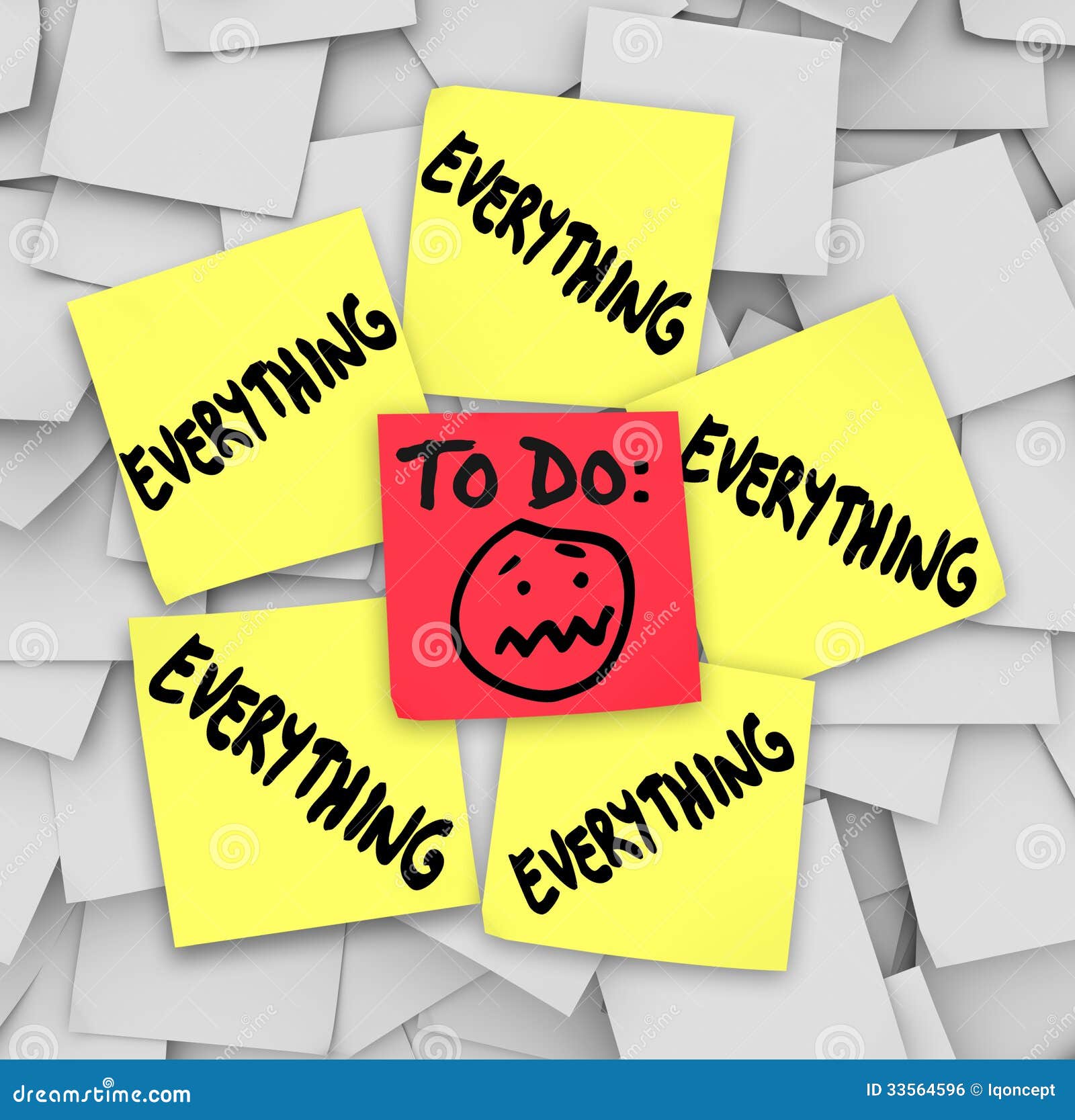 sticky notes to do list everything overwhelming tasks