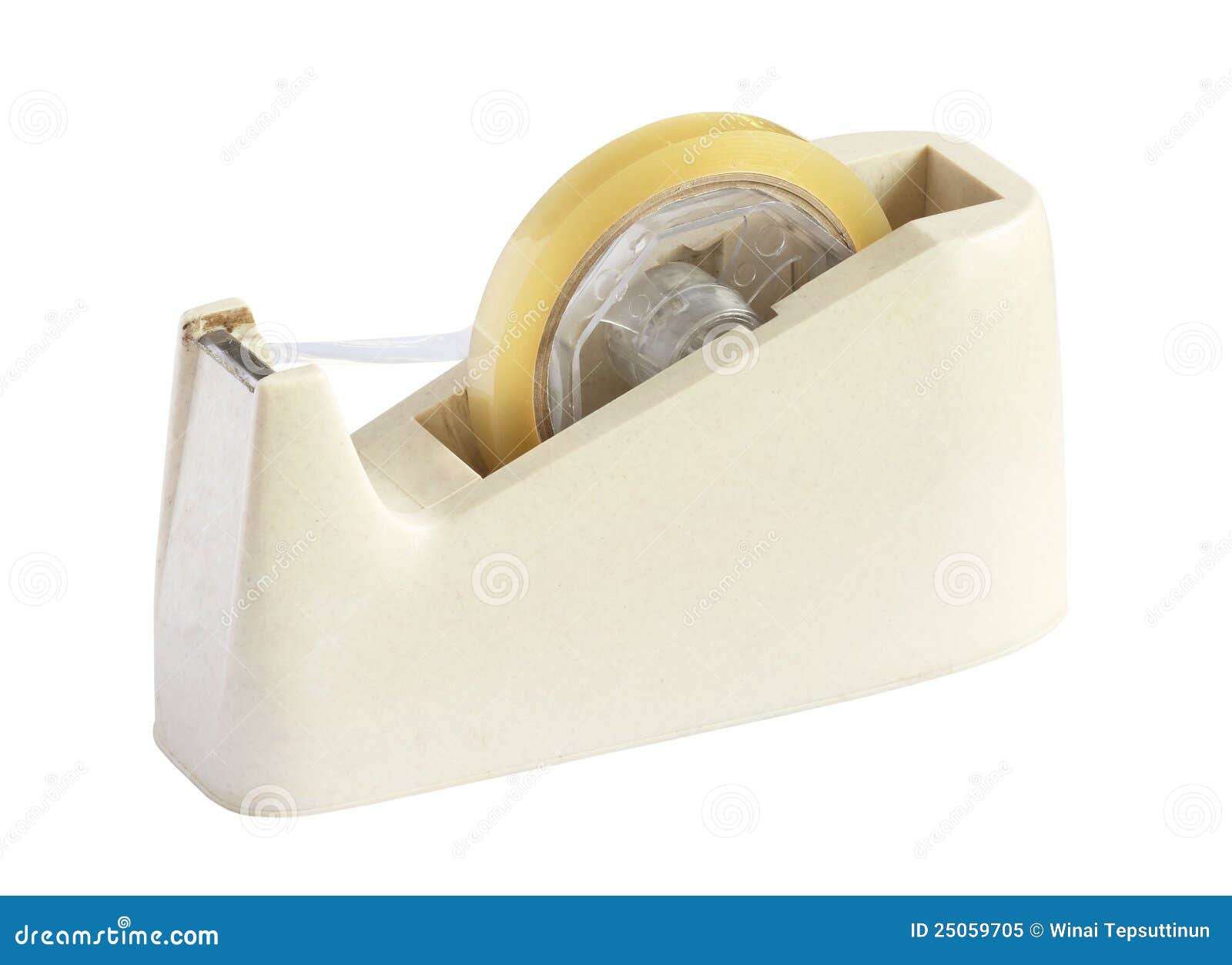 Sticky tape dispenser stock image. Image of plastic, roll 25059705