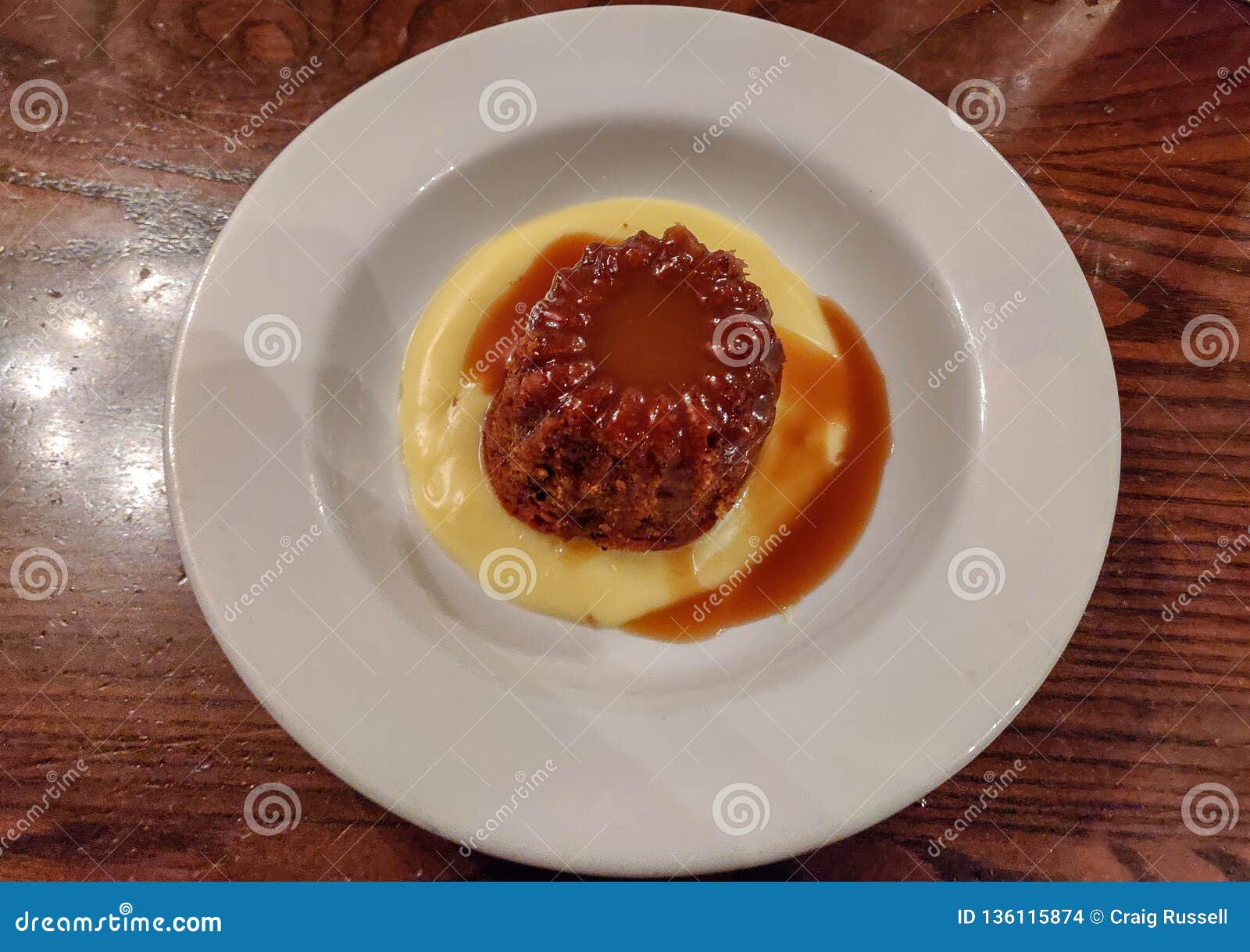 Sticky toffee pudding stock photo. Image of sweet, fattening 136115874