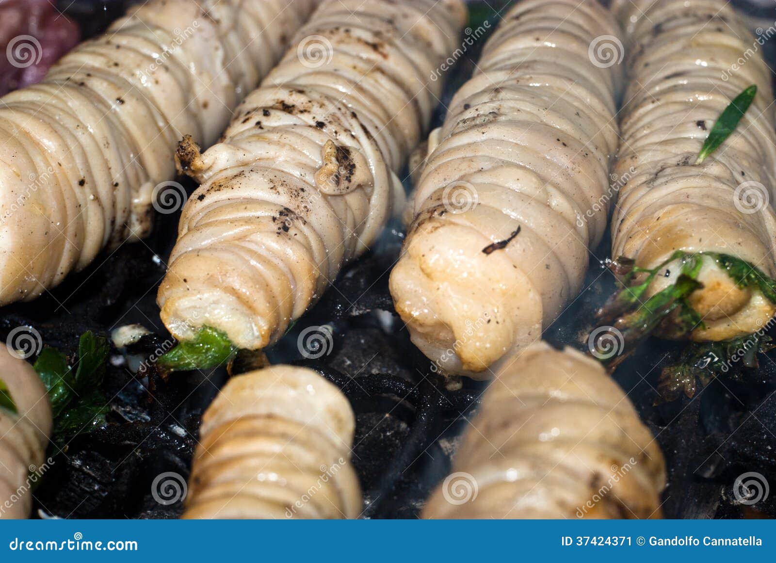 Stigghiole. Street Food in Palermo Stock Image - Image of onion, drink ...