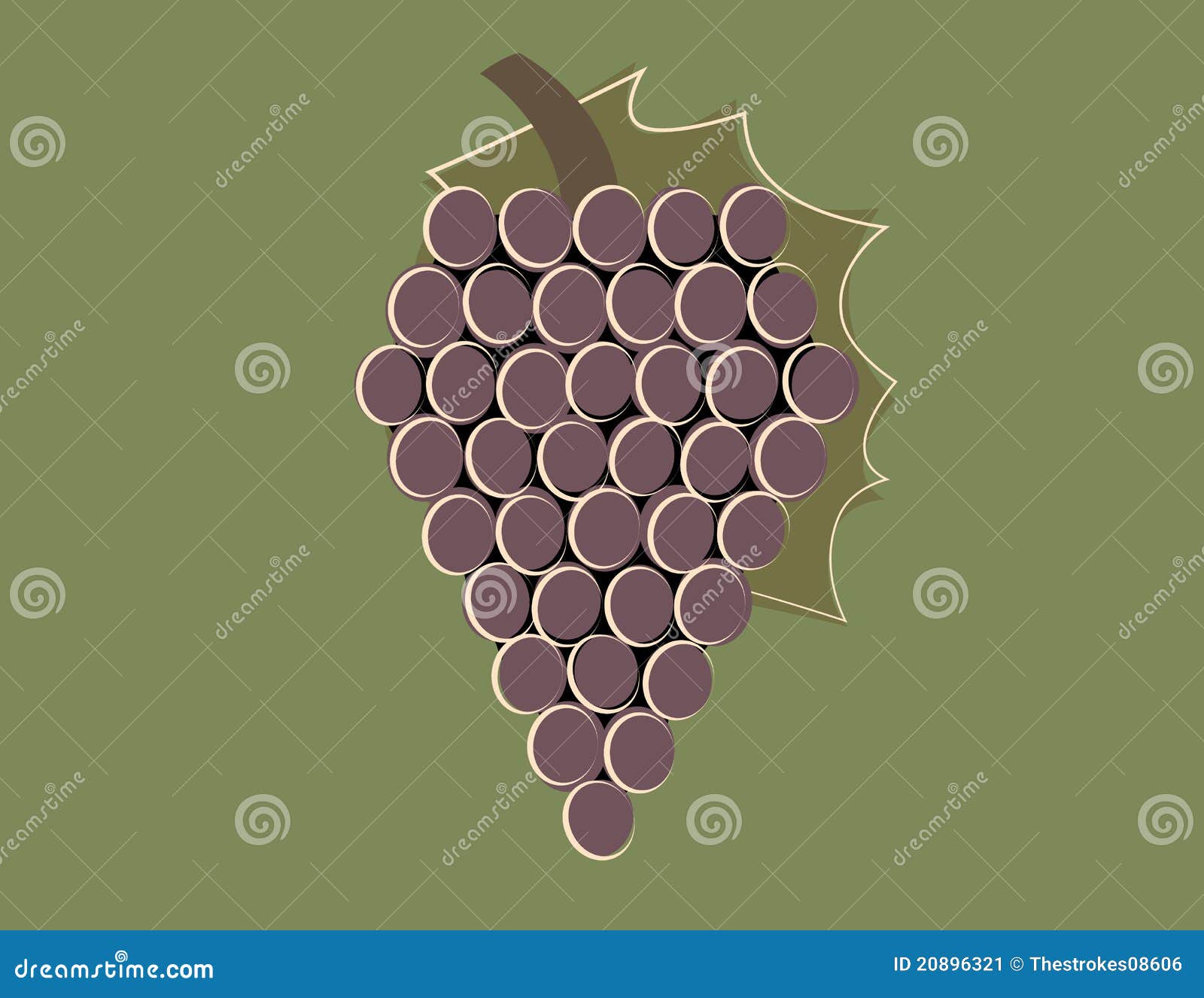 Stilisiert Trauben stock abbildung. Illustration von graphik - 20896321