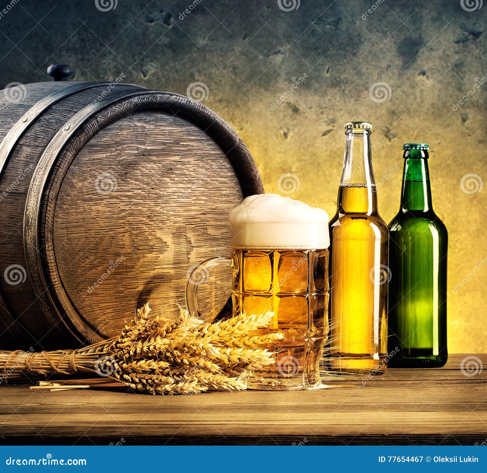 Still Life with Bottles of Beer and Mug Stock Image Image of pint