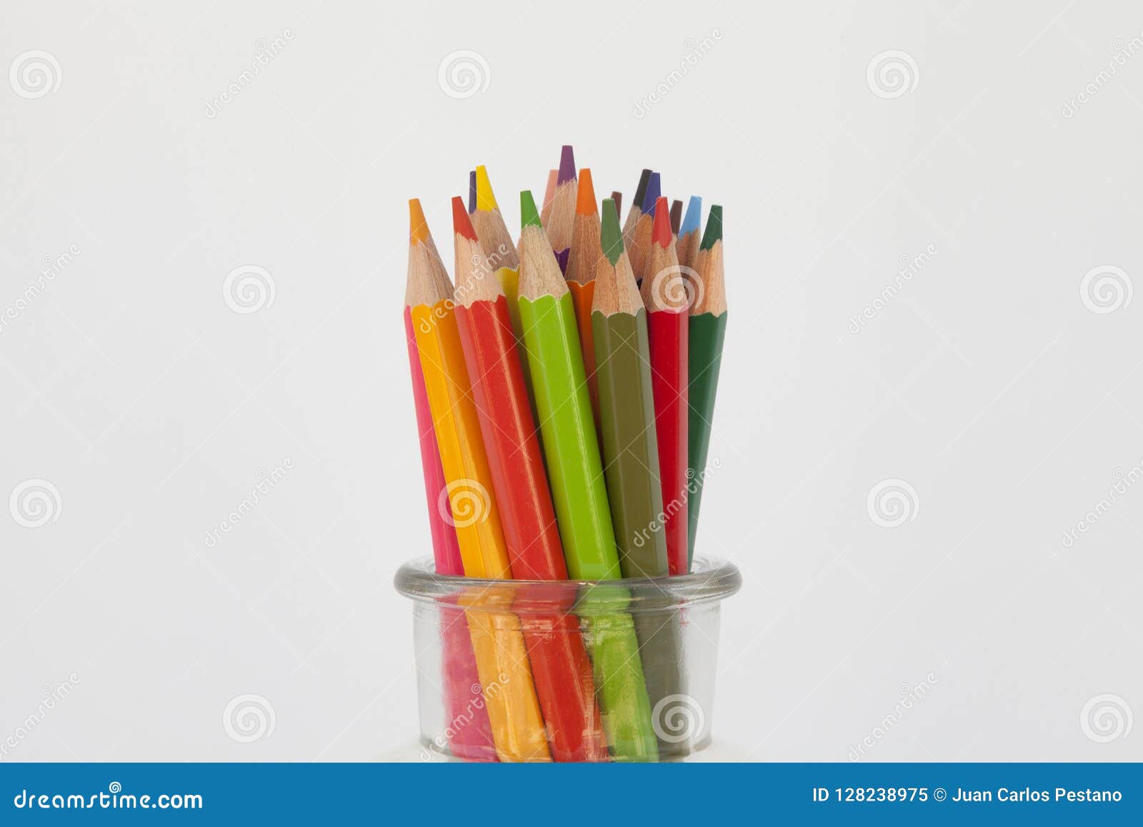 still life with crayons