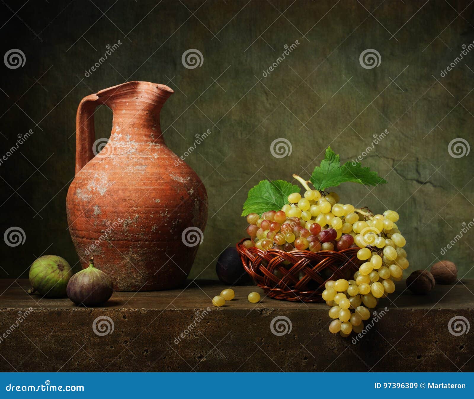 still life with grapes and figs