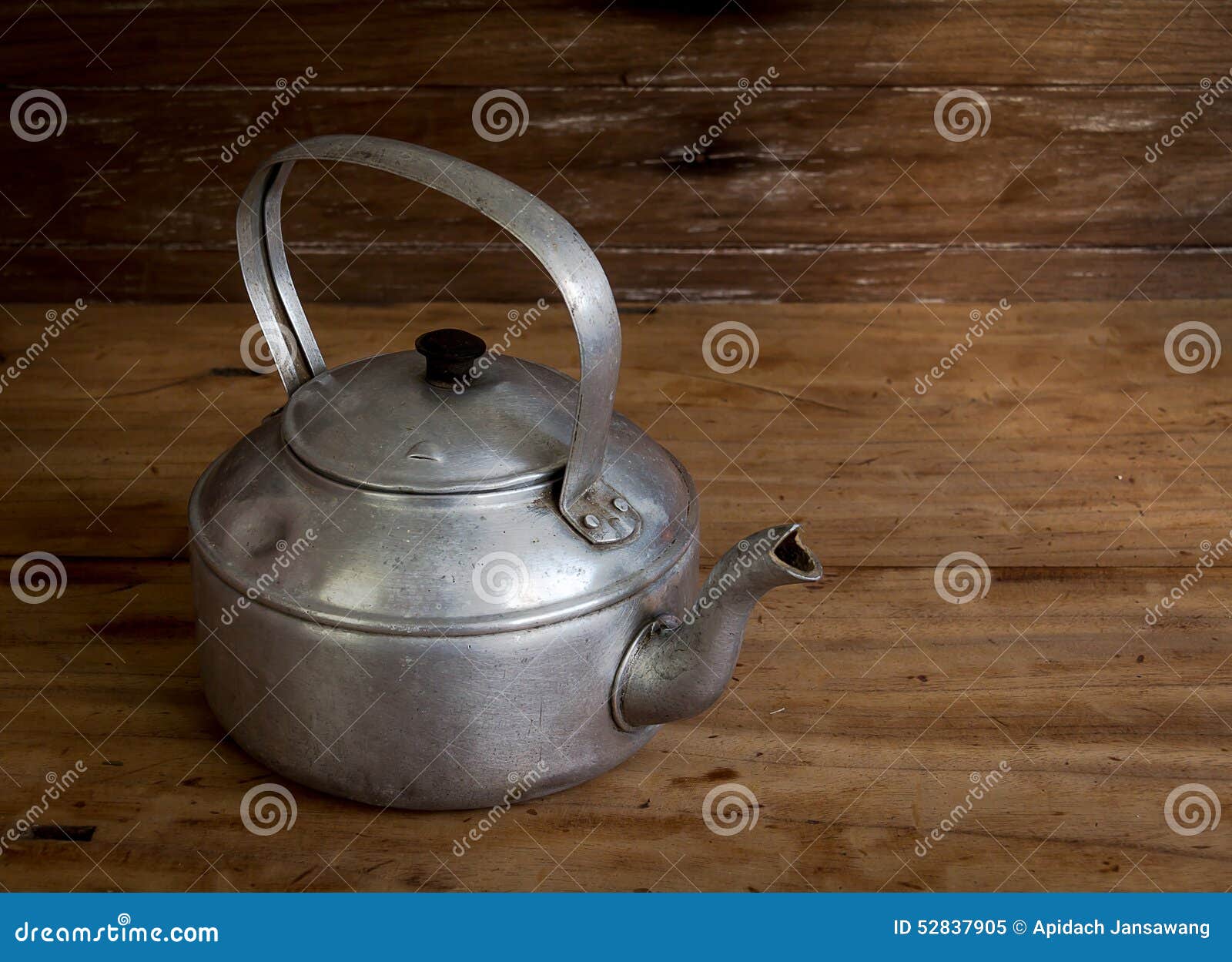 Still Life Old Aluminium Kettle Stock Image Image of soot