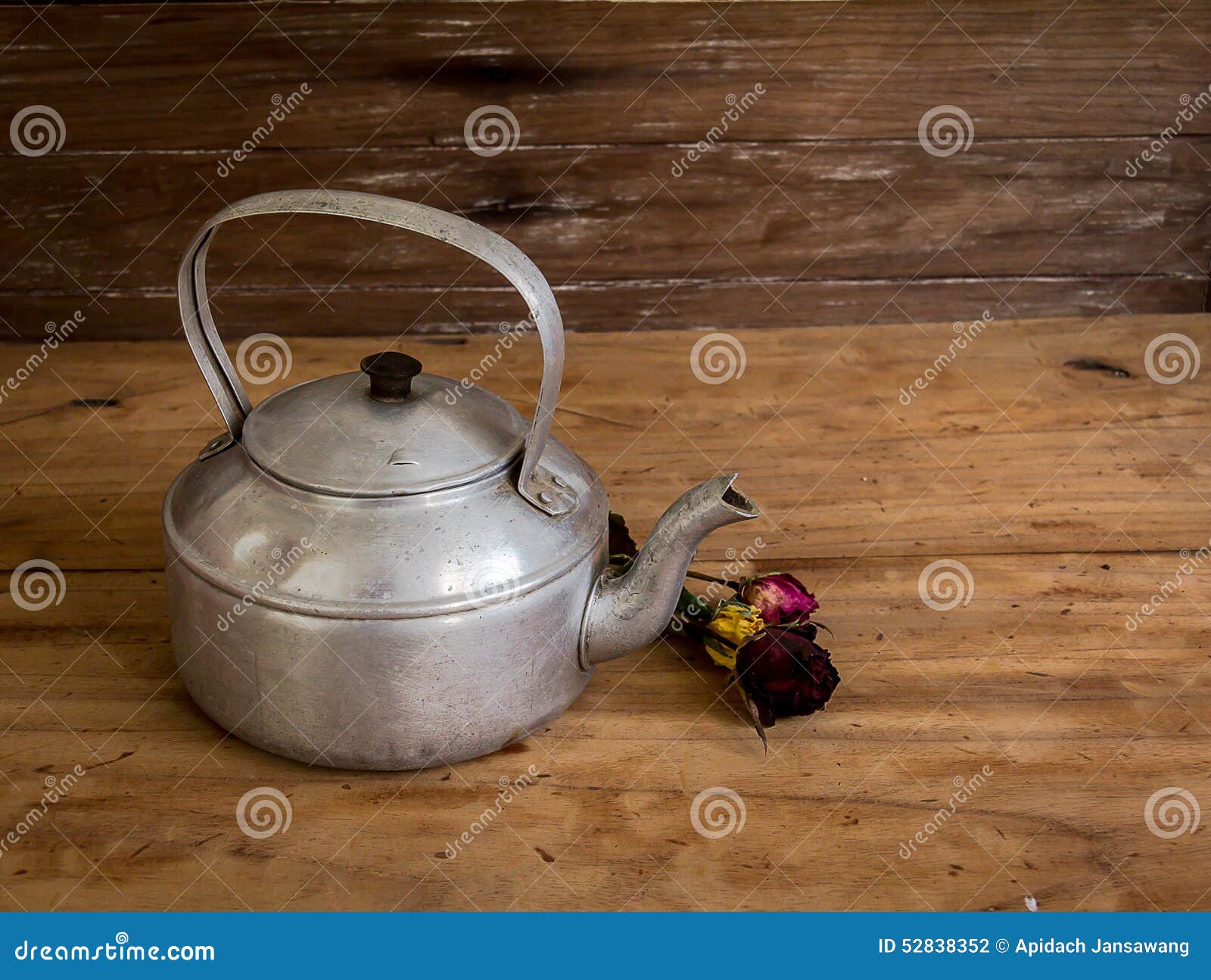 Still Life Old Aluminium Kettle Stock Photo Image of kitchenware