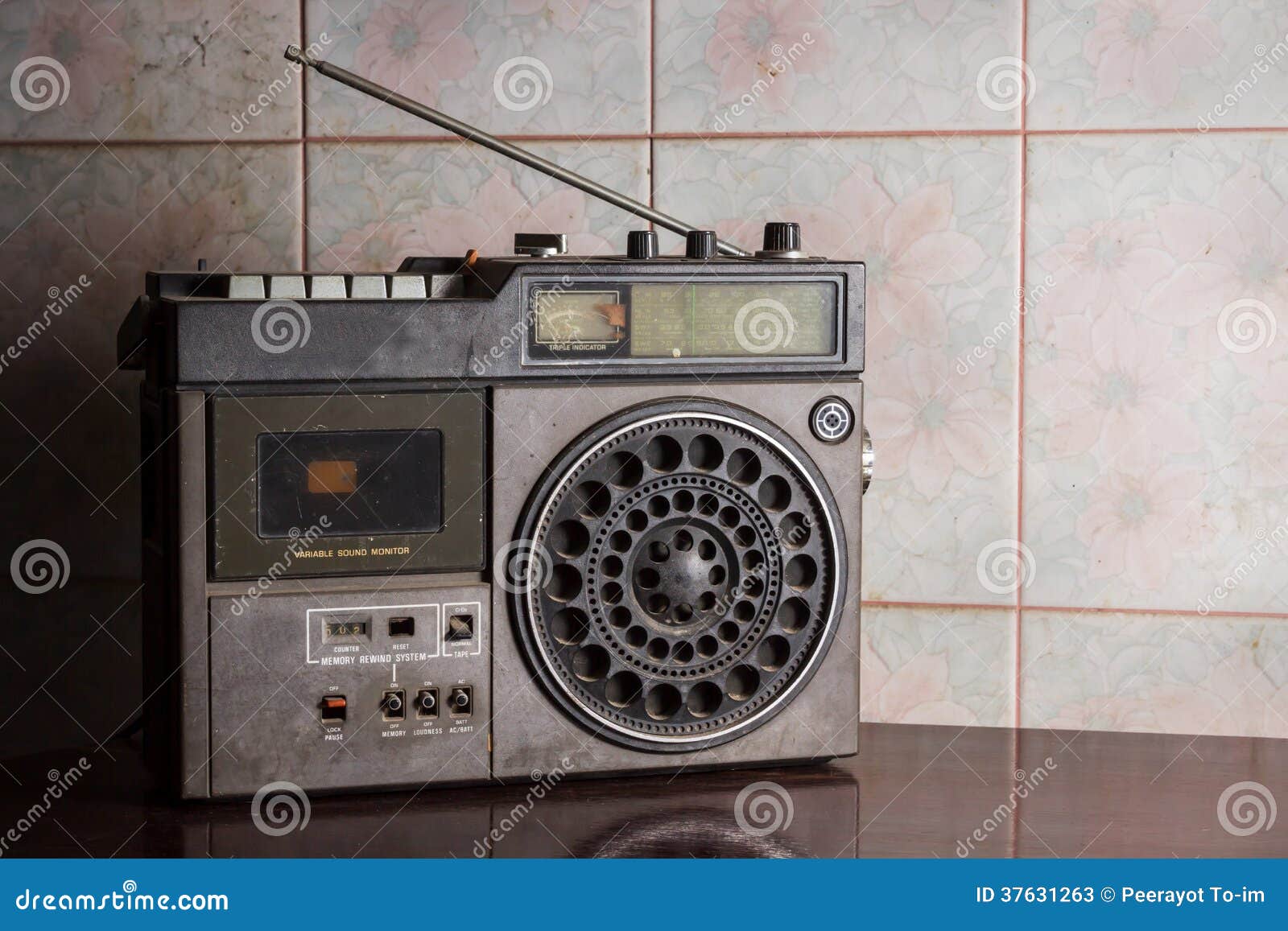 Still life old radio. stock image. Image of cassette 37631263