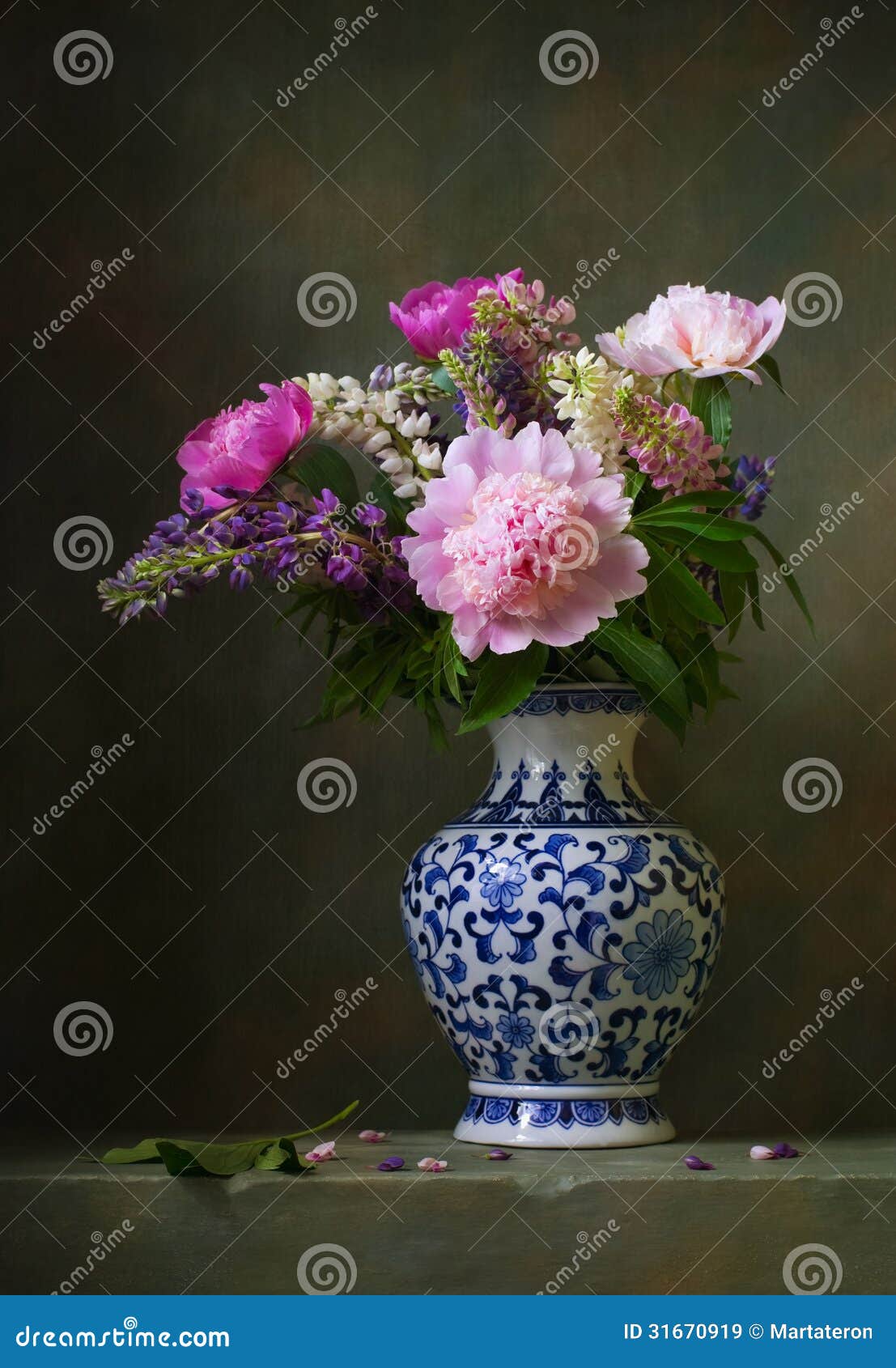 still life with peonies