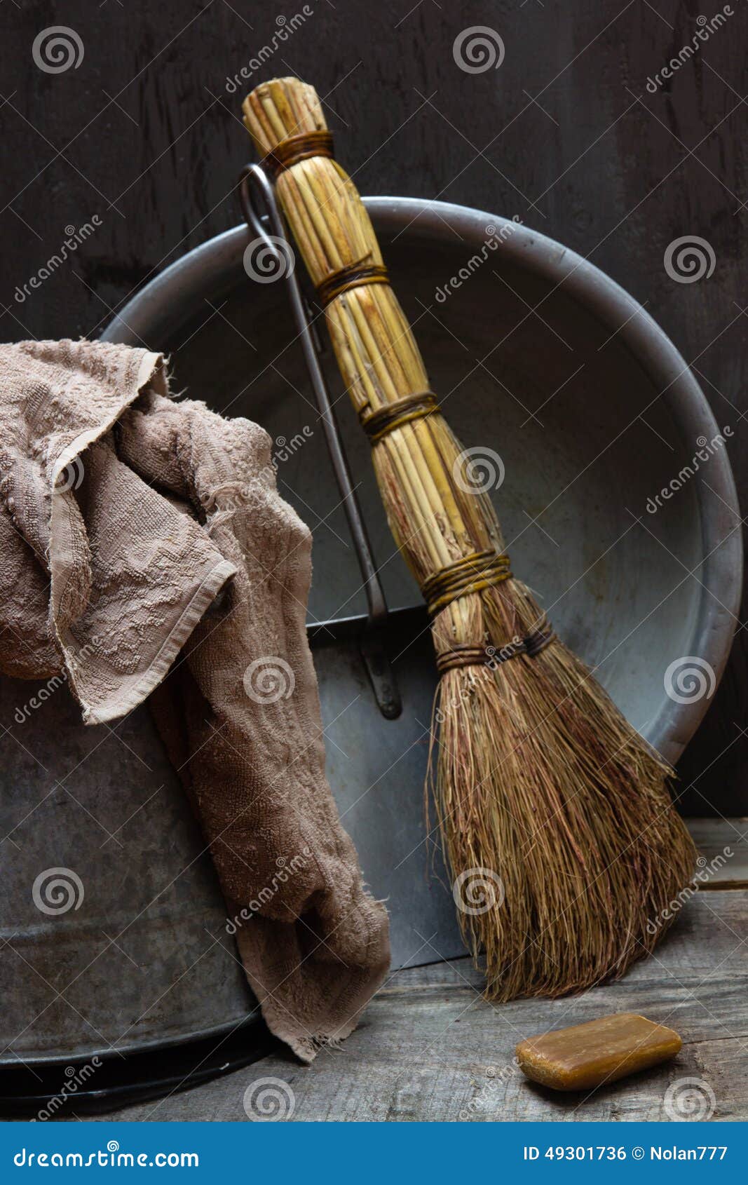Still Life with Vintage Tools for Cleaning Stock Photo Image of still, besom 49301736