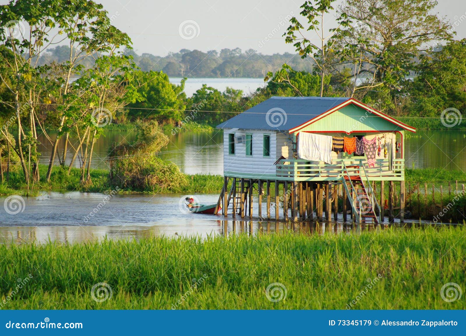 Stilt house stock image. Image of lifestyle, brazilian 73345179